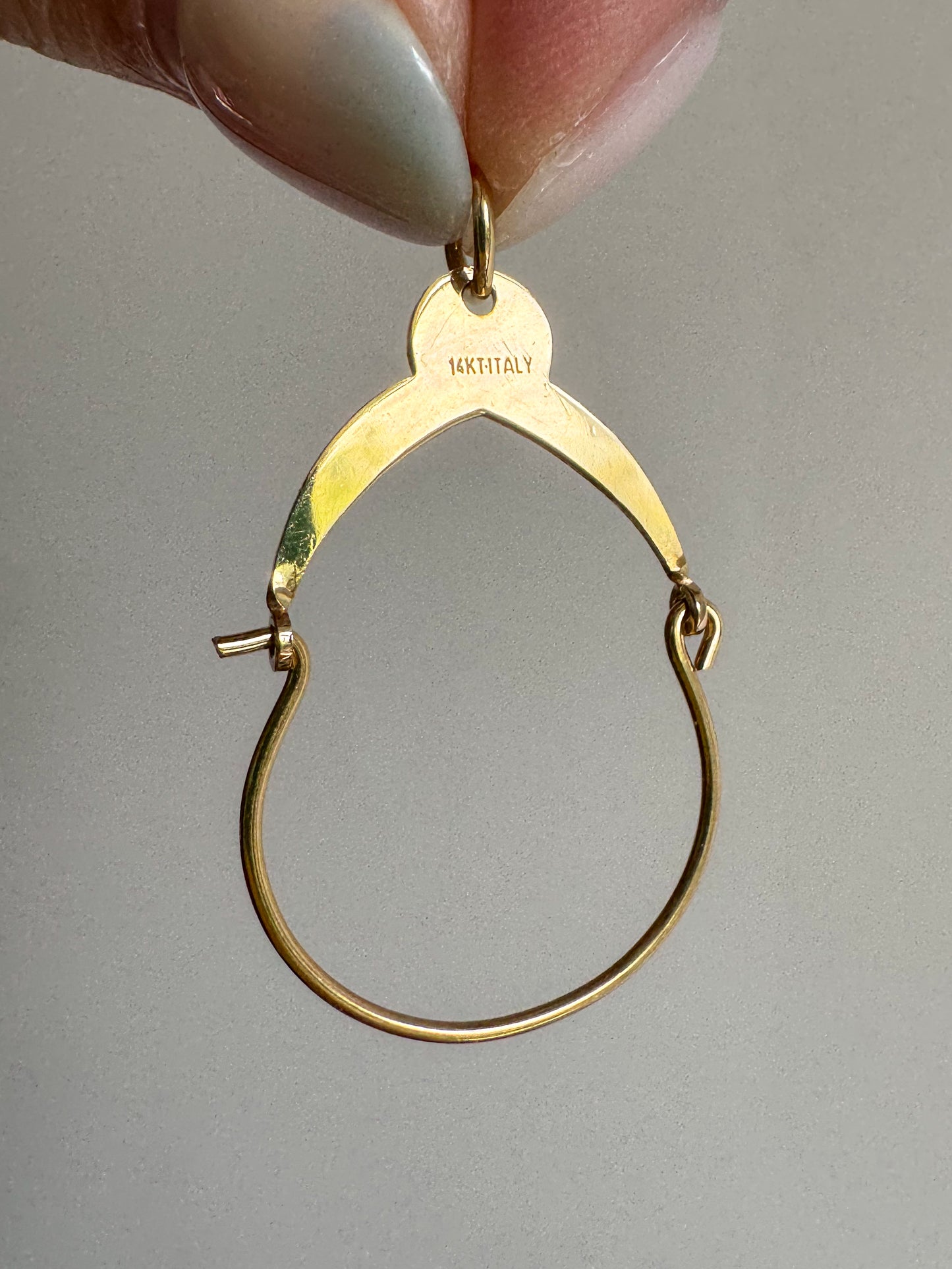 14K Gold Charm Holder