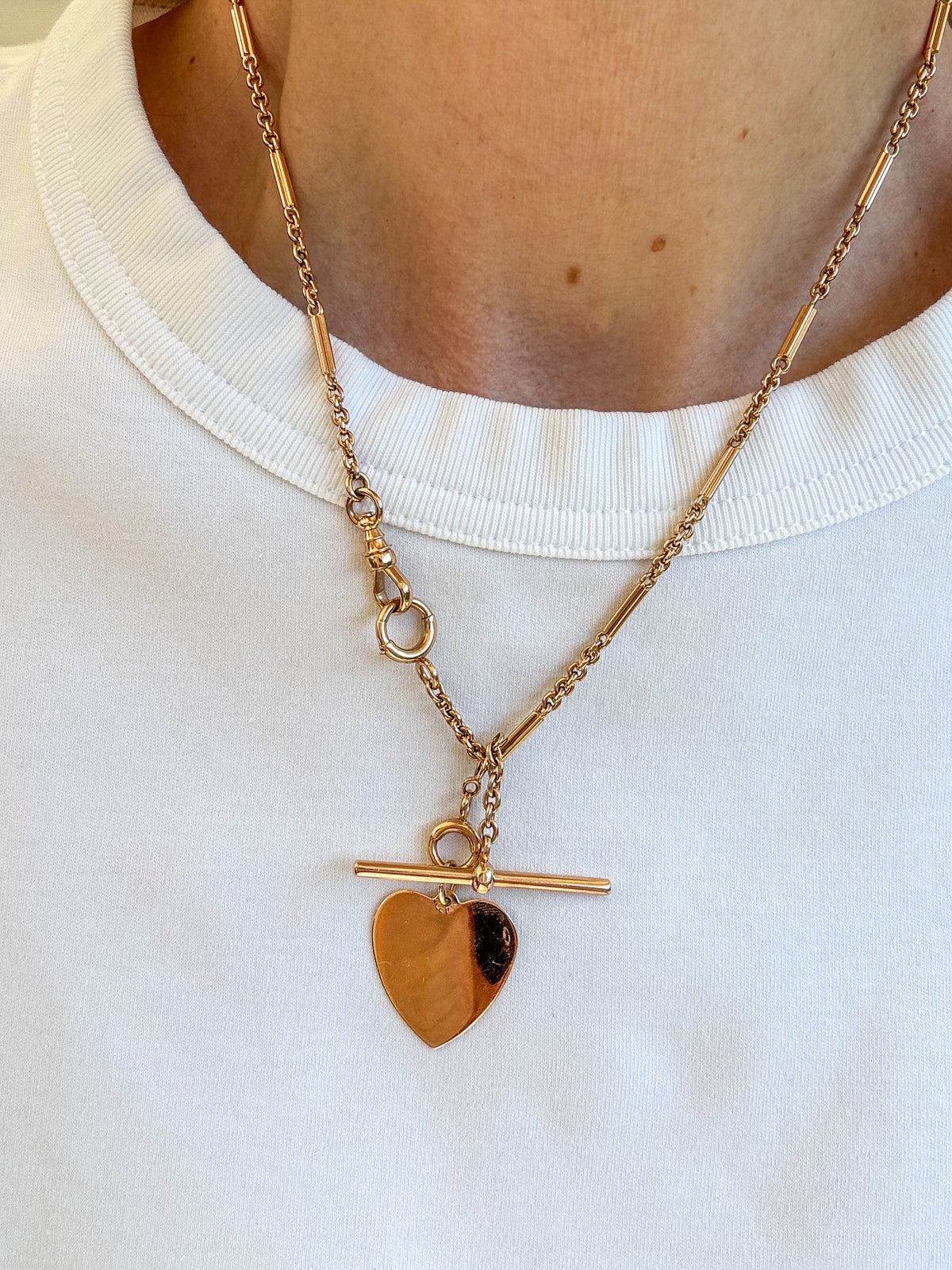 Vintage 14K Gold Heart Tag Pendant