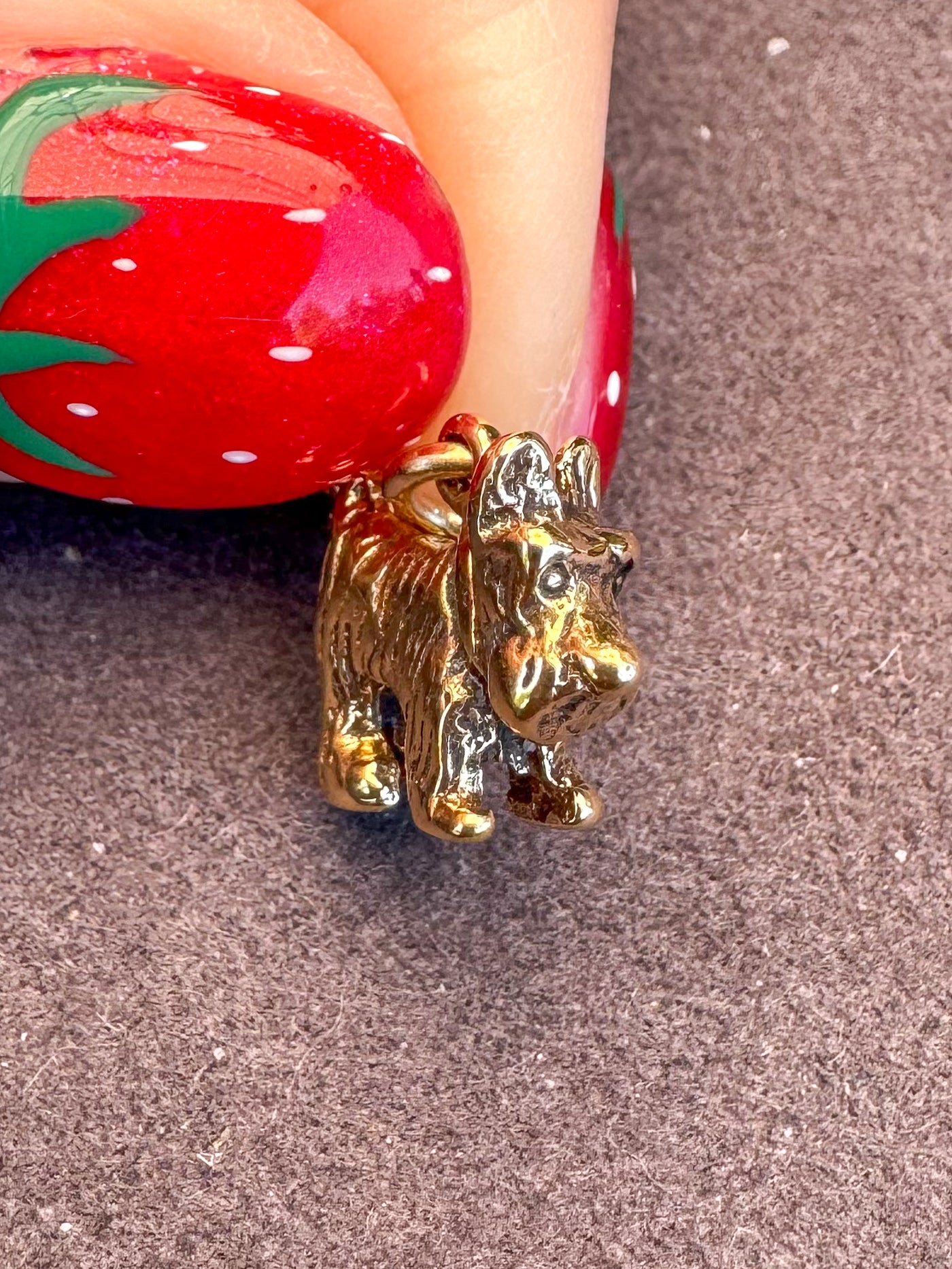 14K Yellow Gold Scottie Dog Charm
