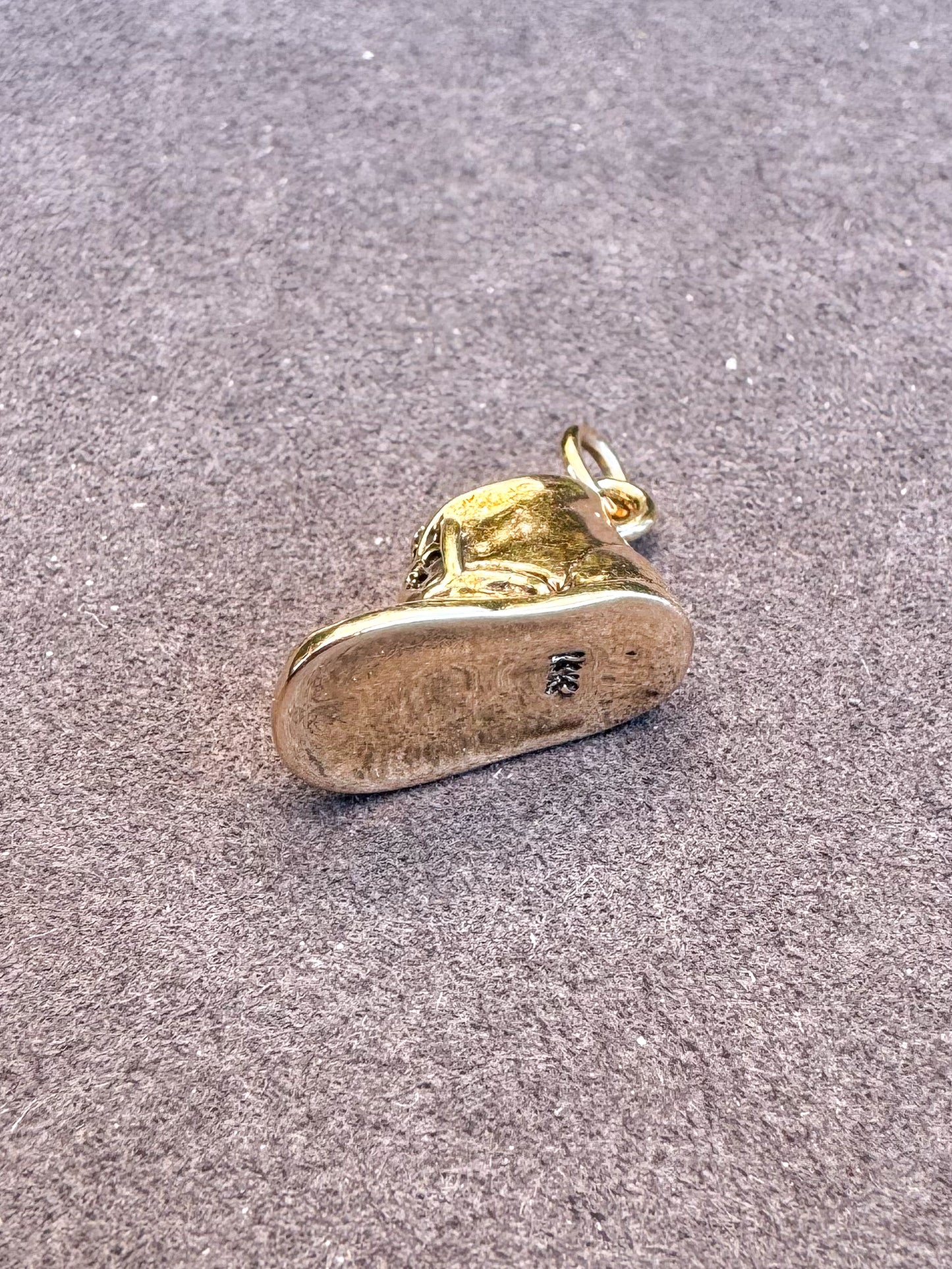 14K Yellow Gold Baby Shoe Charm