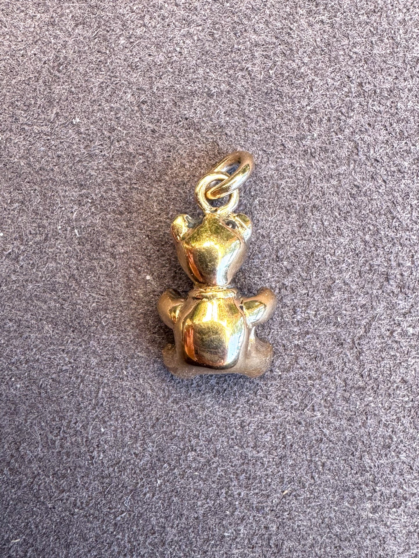 14K Yellow Gold Vintage Teddy Bear Charm