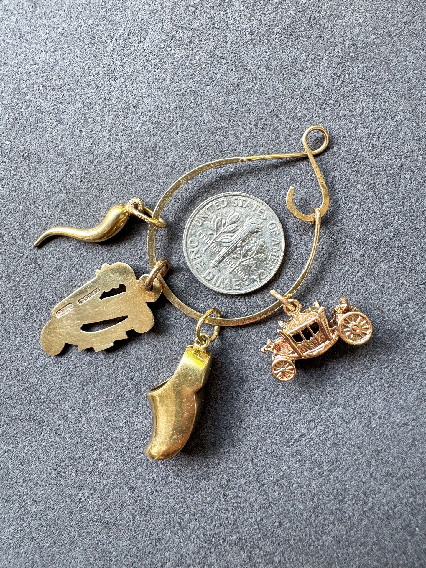 14K Gold Clog Charm