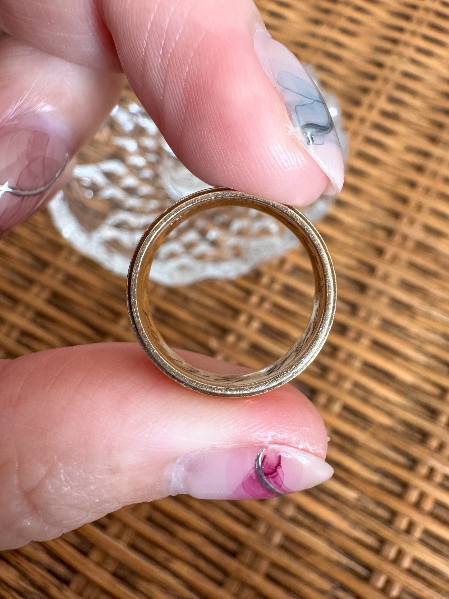 Vintage 14K ArtCarved Band with Hand Engraving