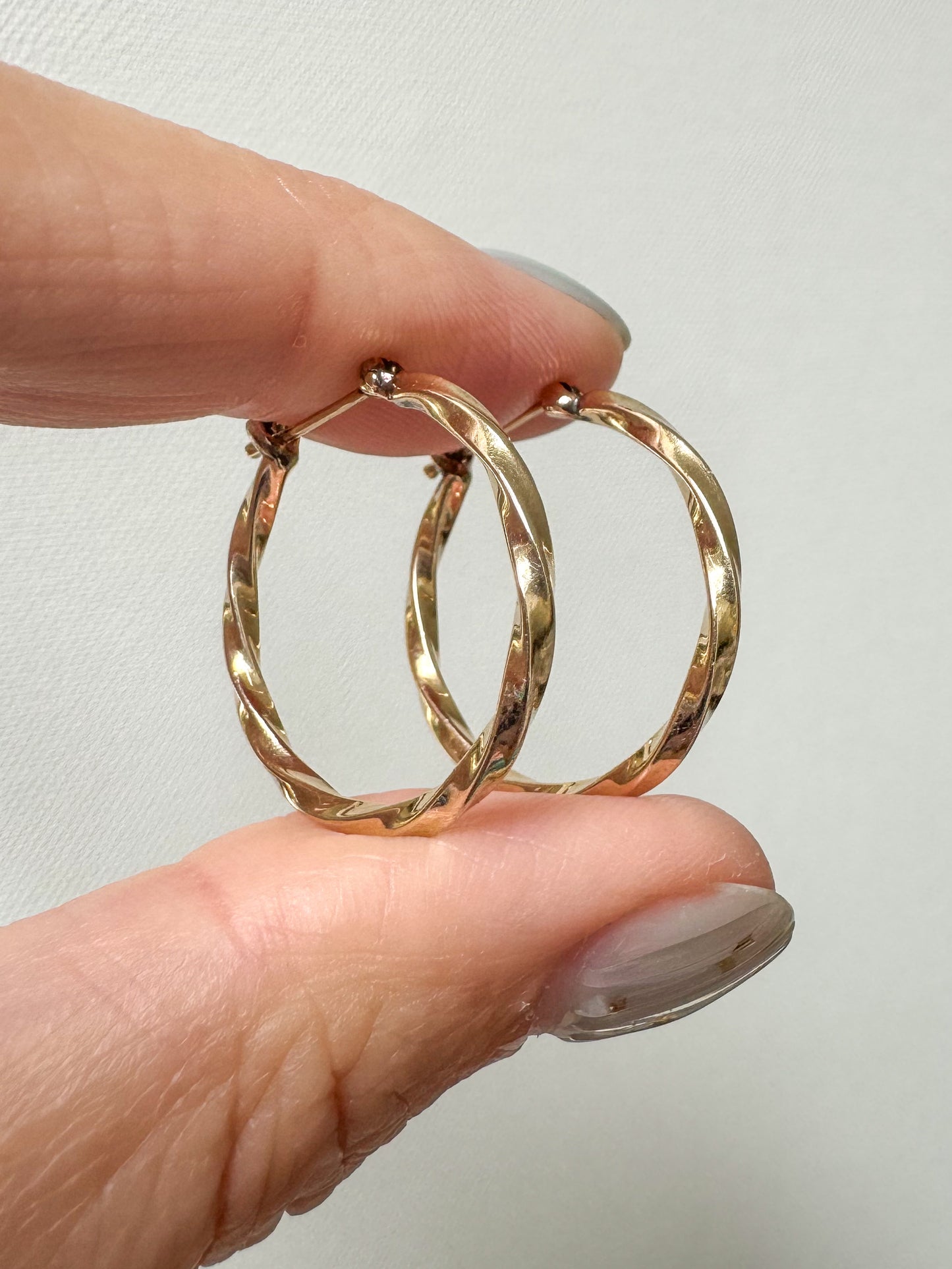 Antique 14K Twist Hoops