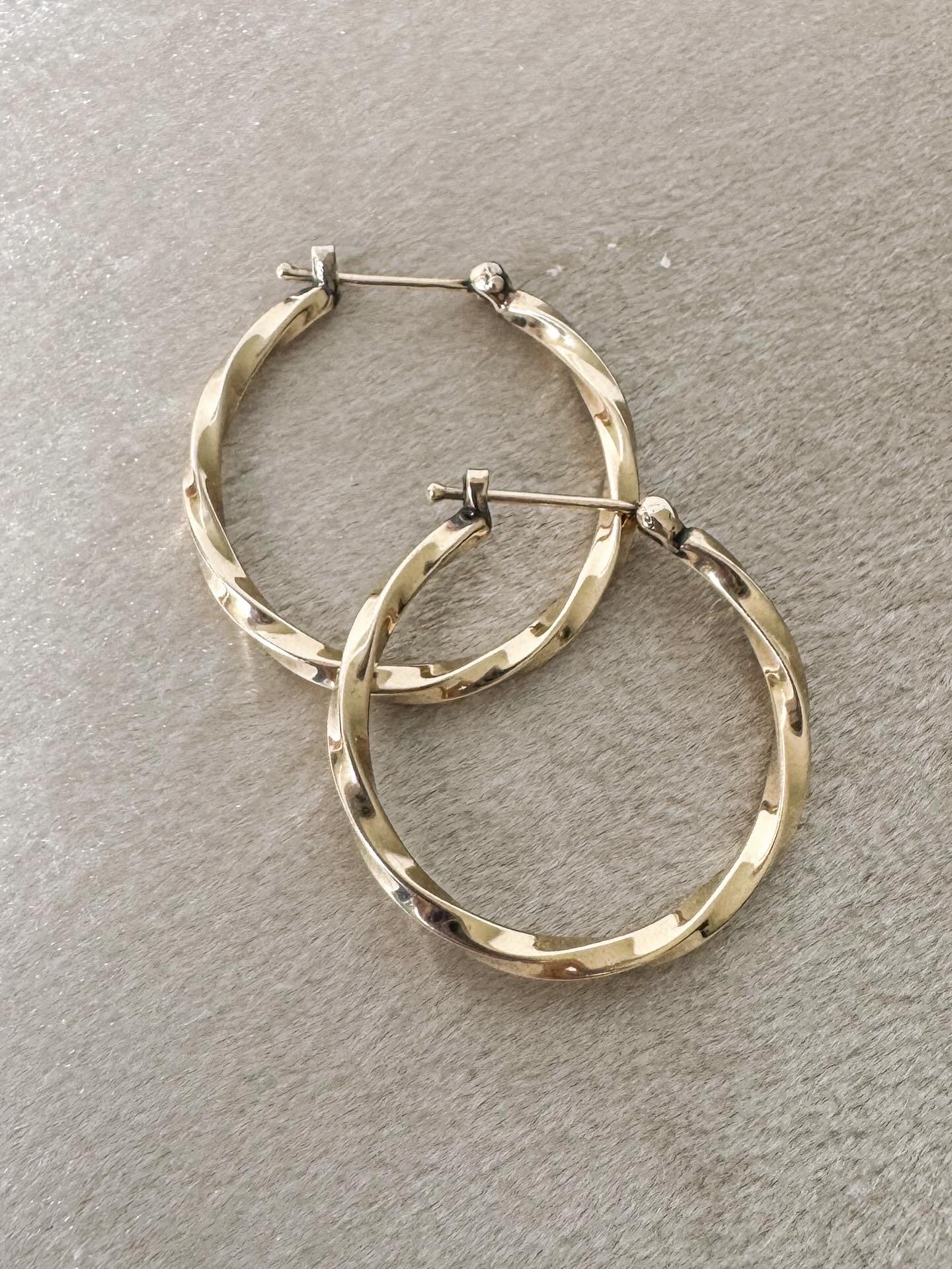 Antique 14K Twist Hoops