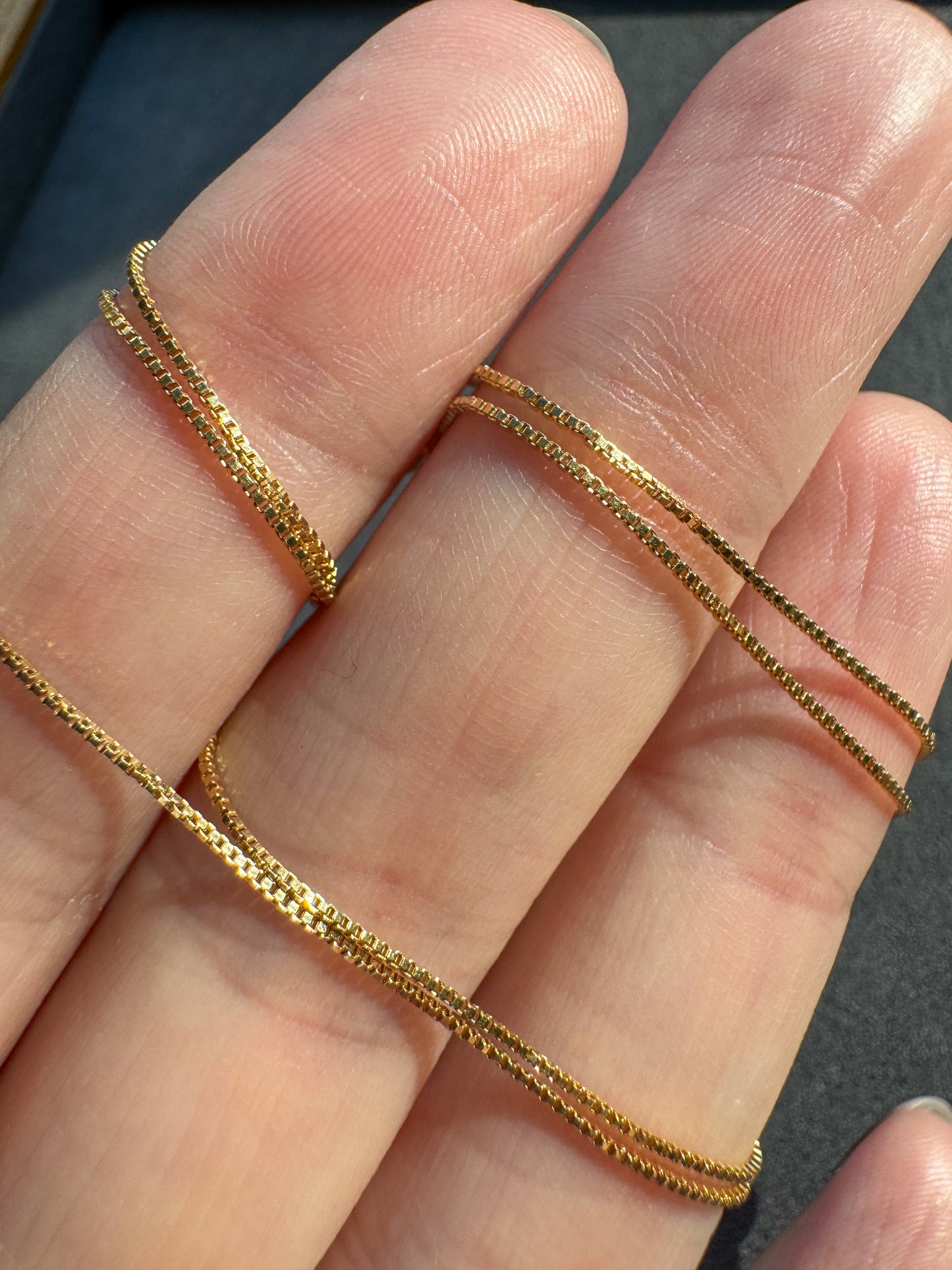 18K Yellow Gold Box Chain