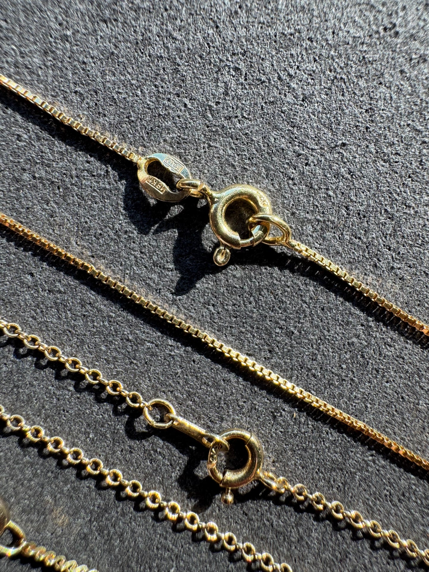 18K Yellow Gold Box Chain