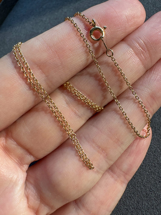 14K Yellow Gold Cable Chain