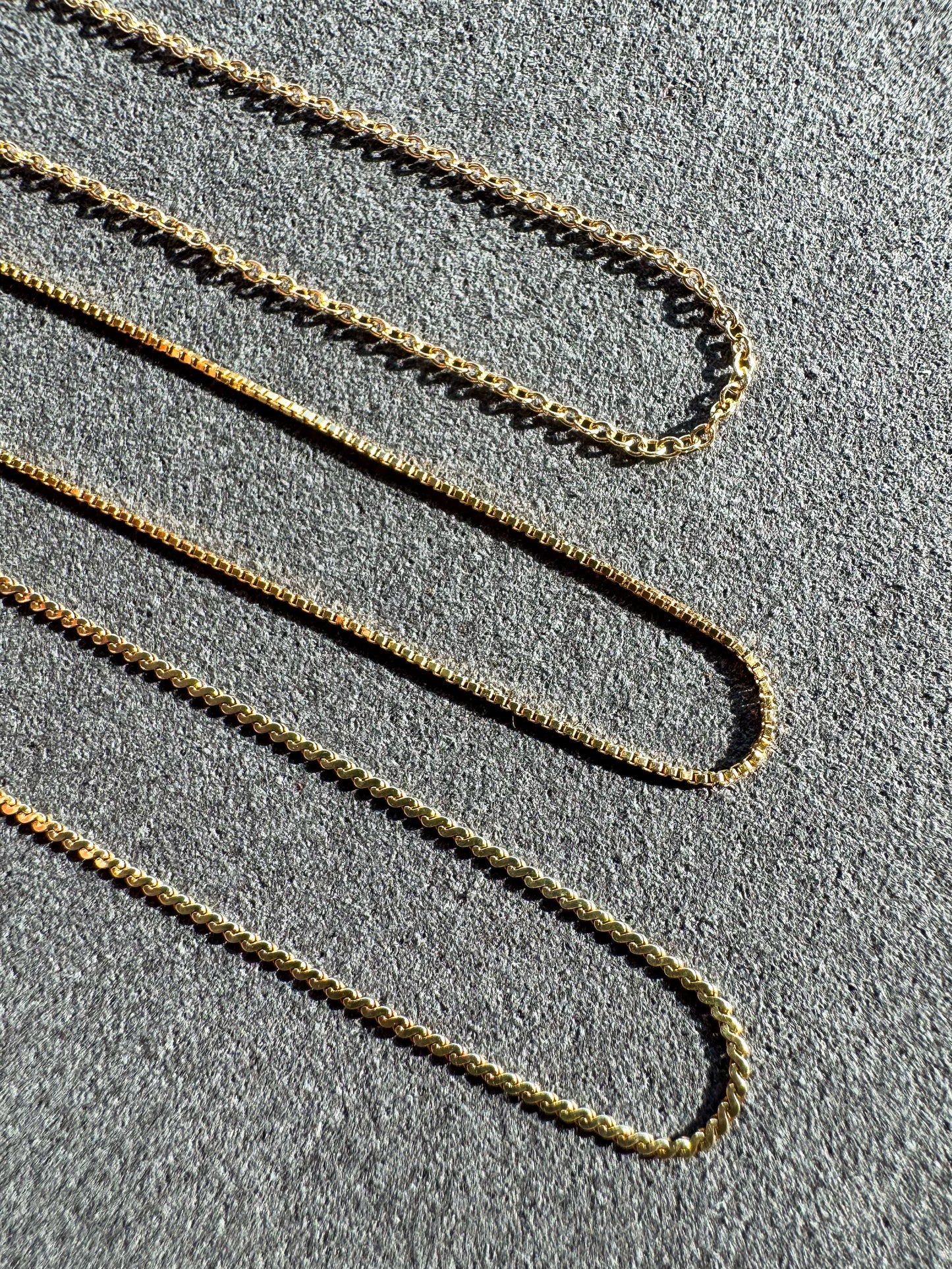 14K Yellow Gold Cable Chain