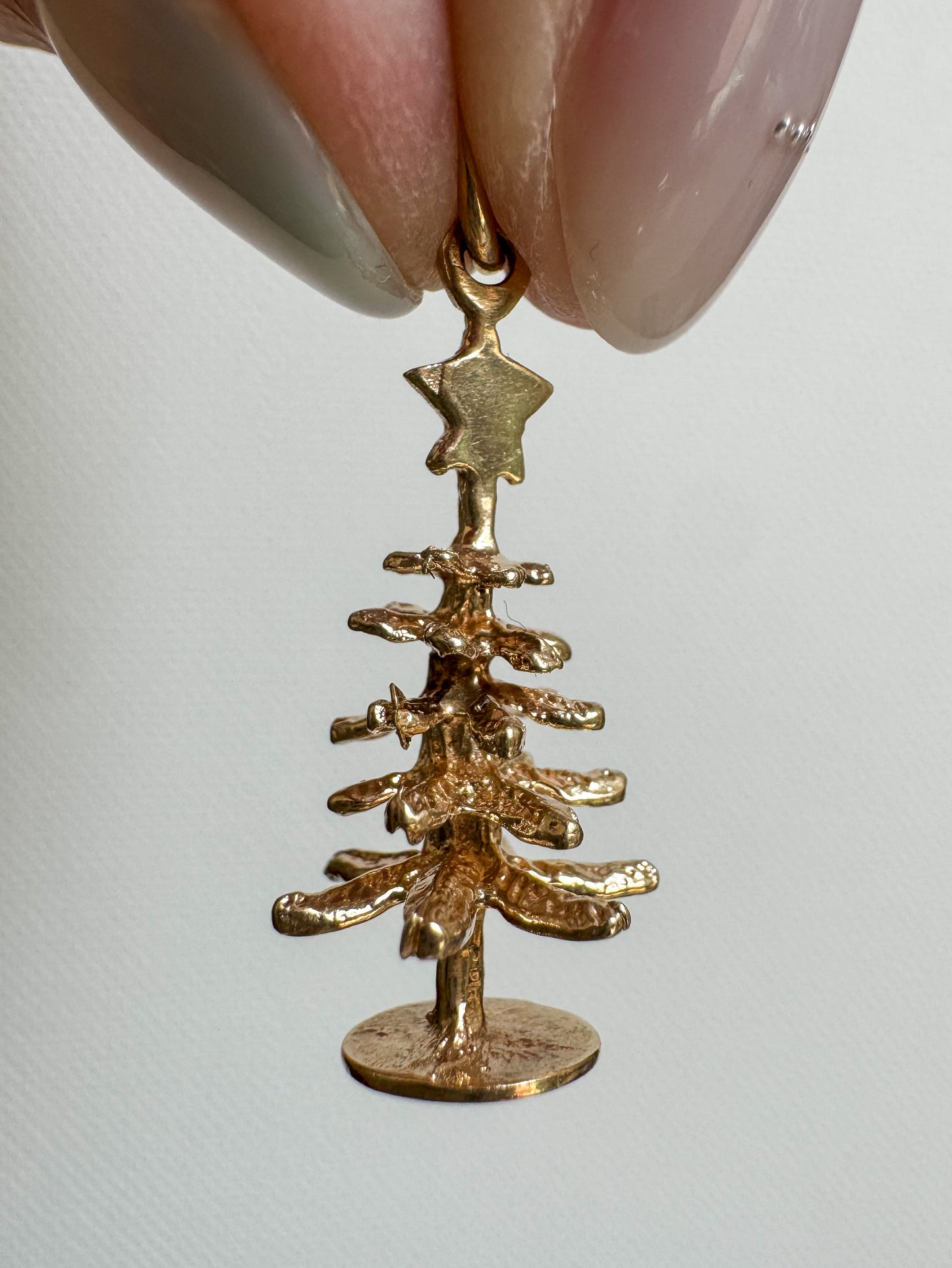 14K Gold Christmas Tree Charm