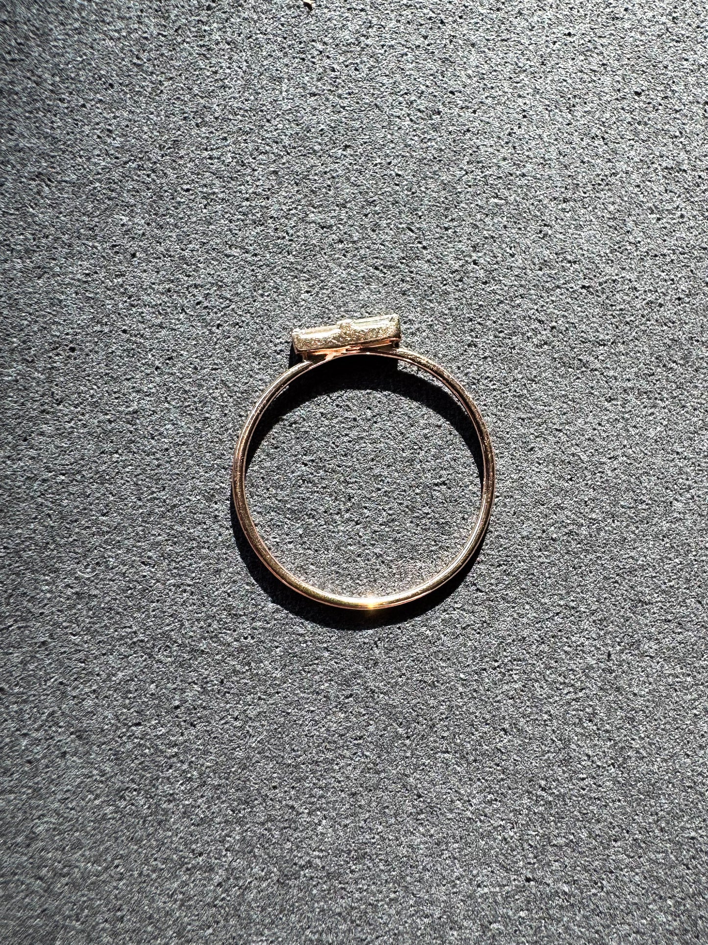 14K Rose Gold and Diamond Bow Tie Ring