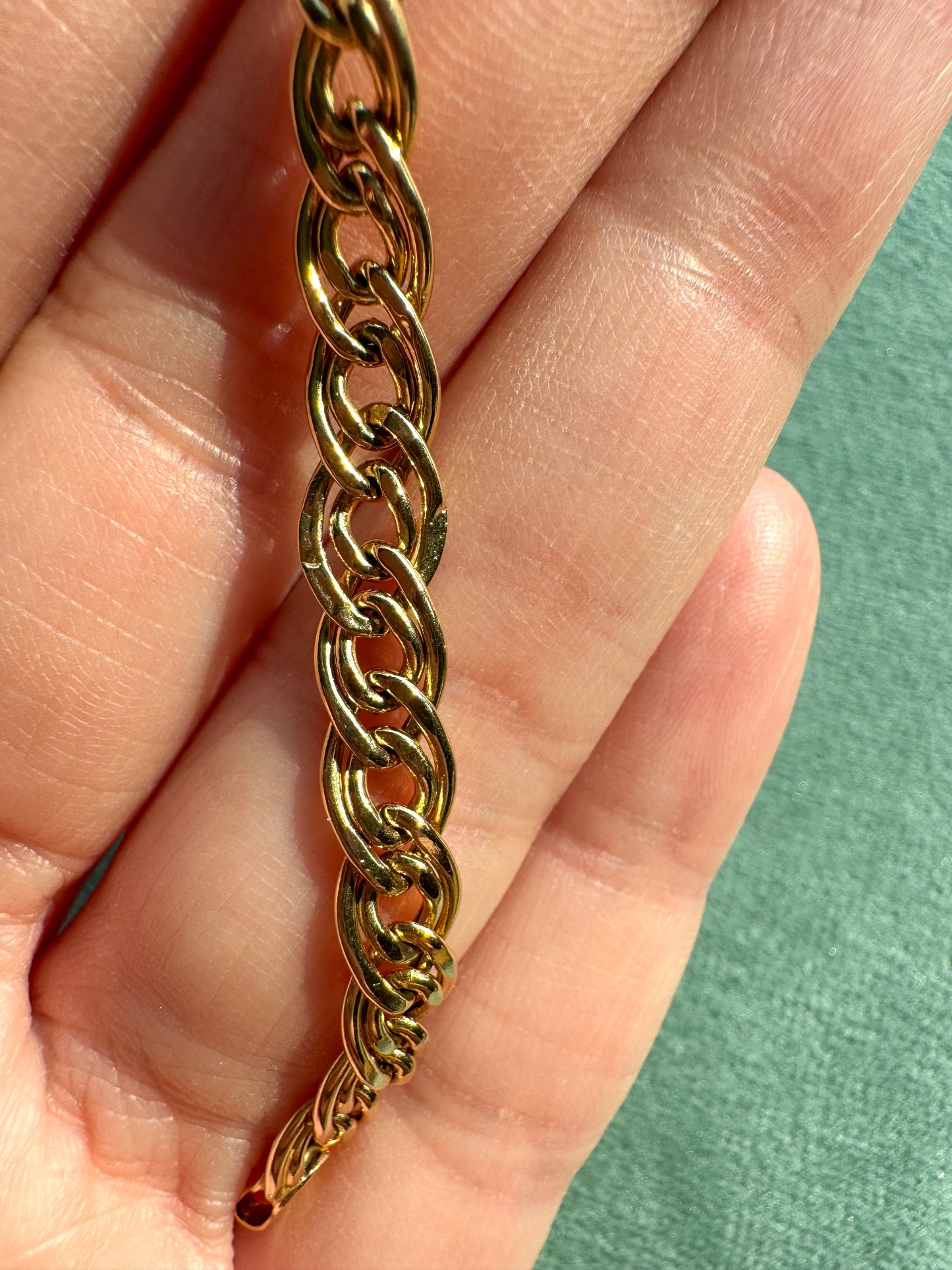 14K Double Cable Bracelet