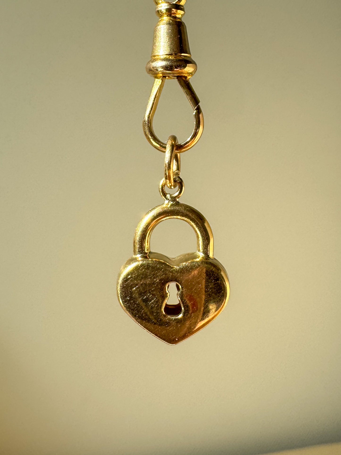 Vintage 14K Heart Padlock Charm