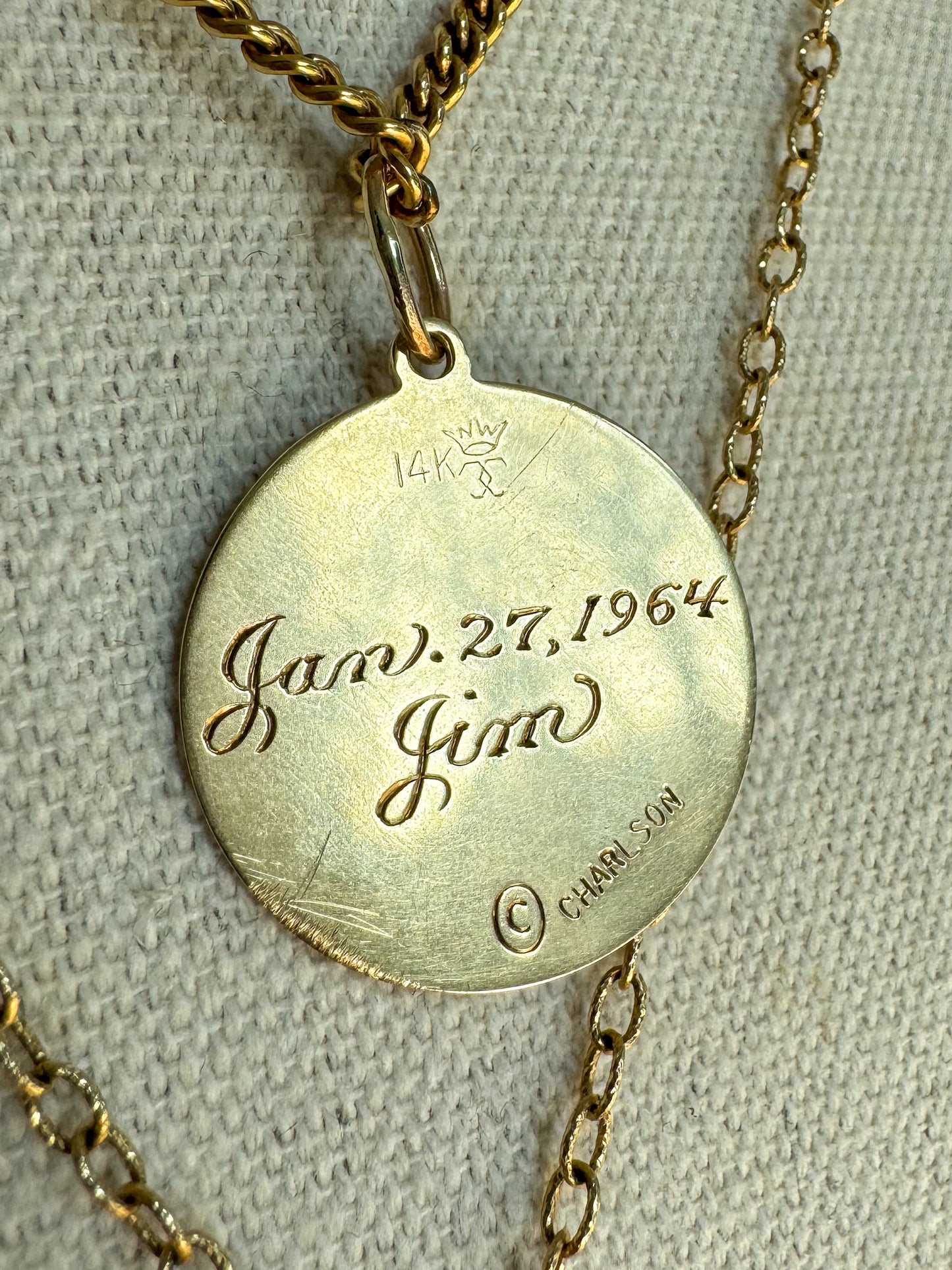 Vintage 14K Love Token