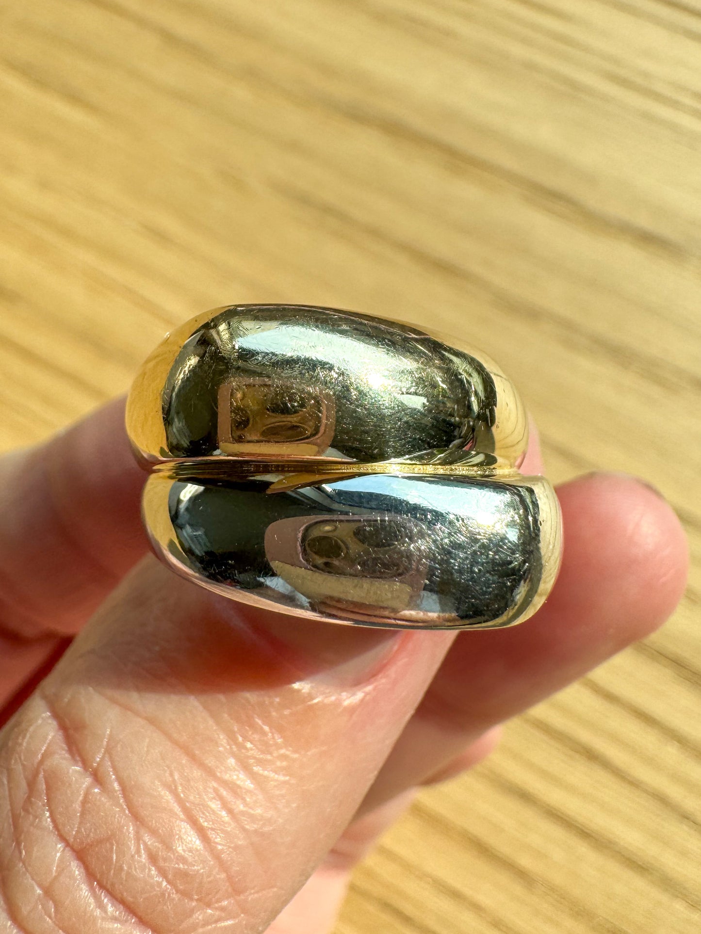 14K Two-Tone Structural Statement Ring