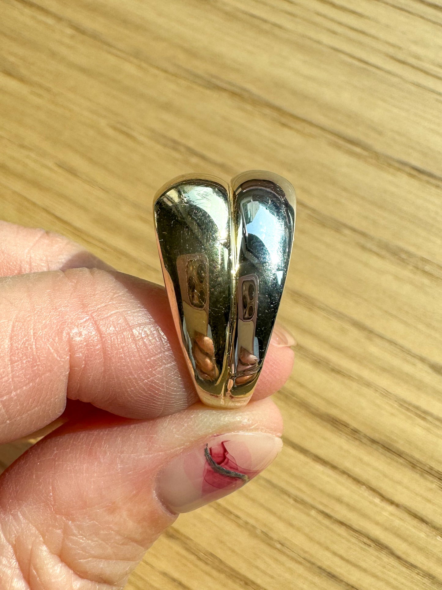 14K Two-Tone Structural Statement Ring