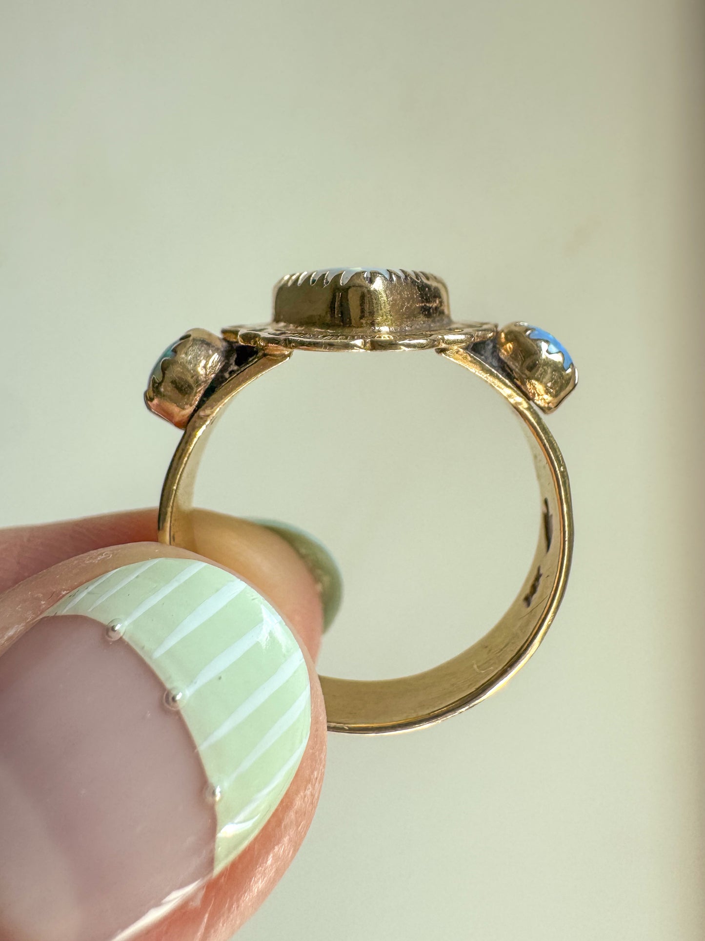 Handcrafted 14K Gold and Opal Ring
