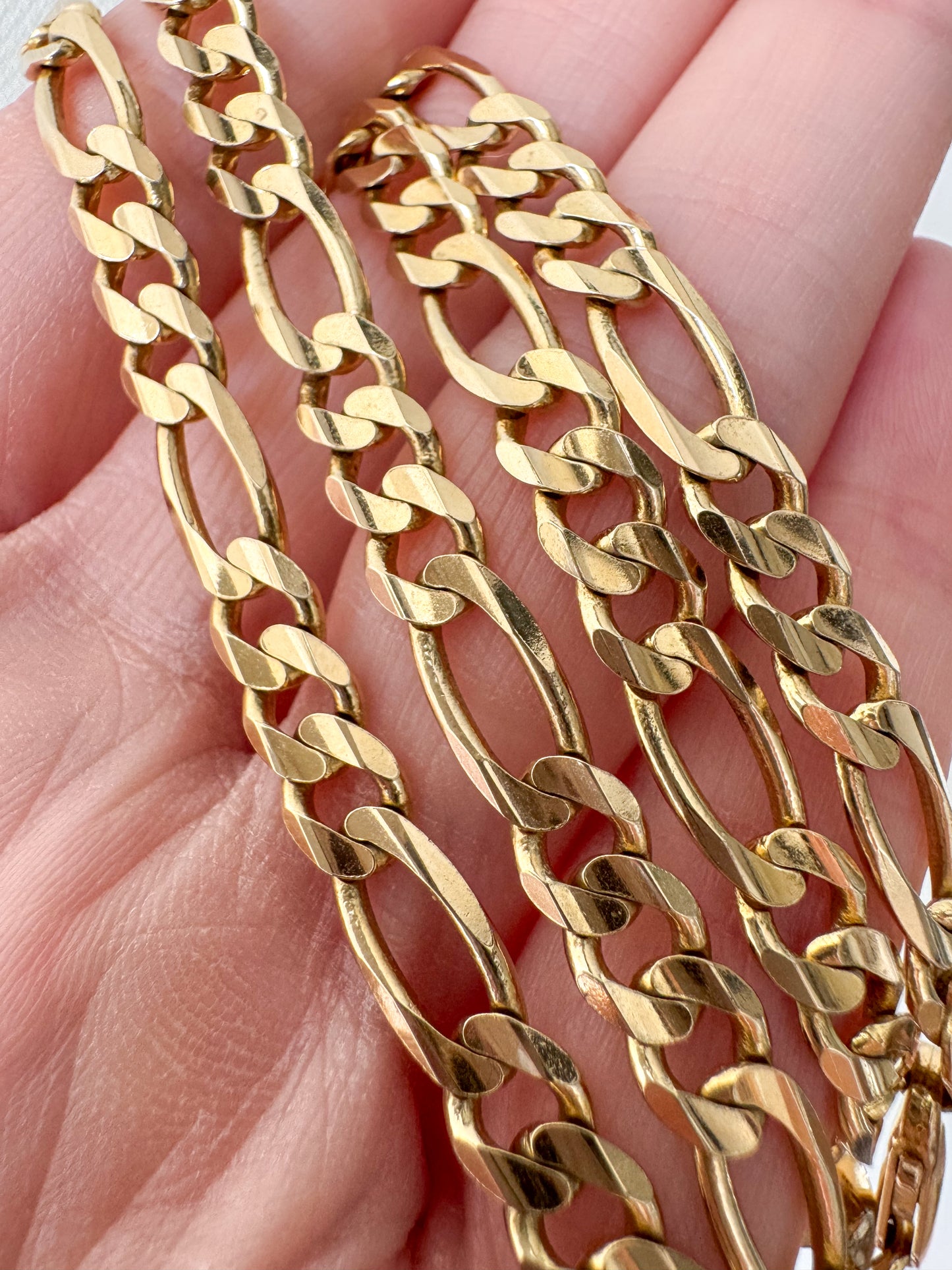 Vintage 14K Gold Figaro Necklace