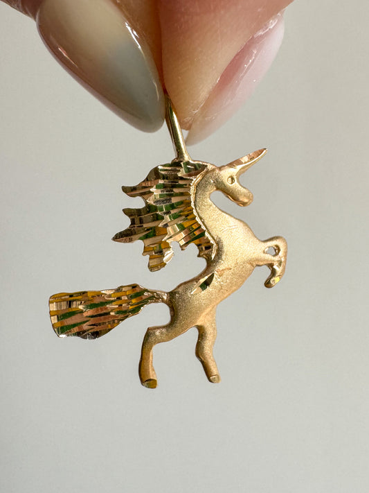 Vintage 14K Gold Unicorn Charm