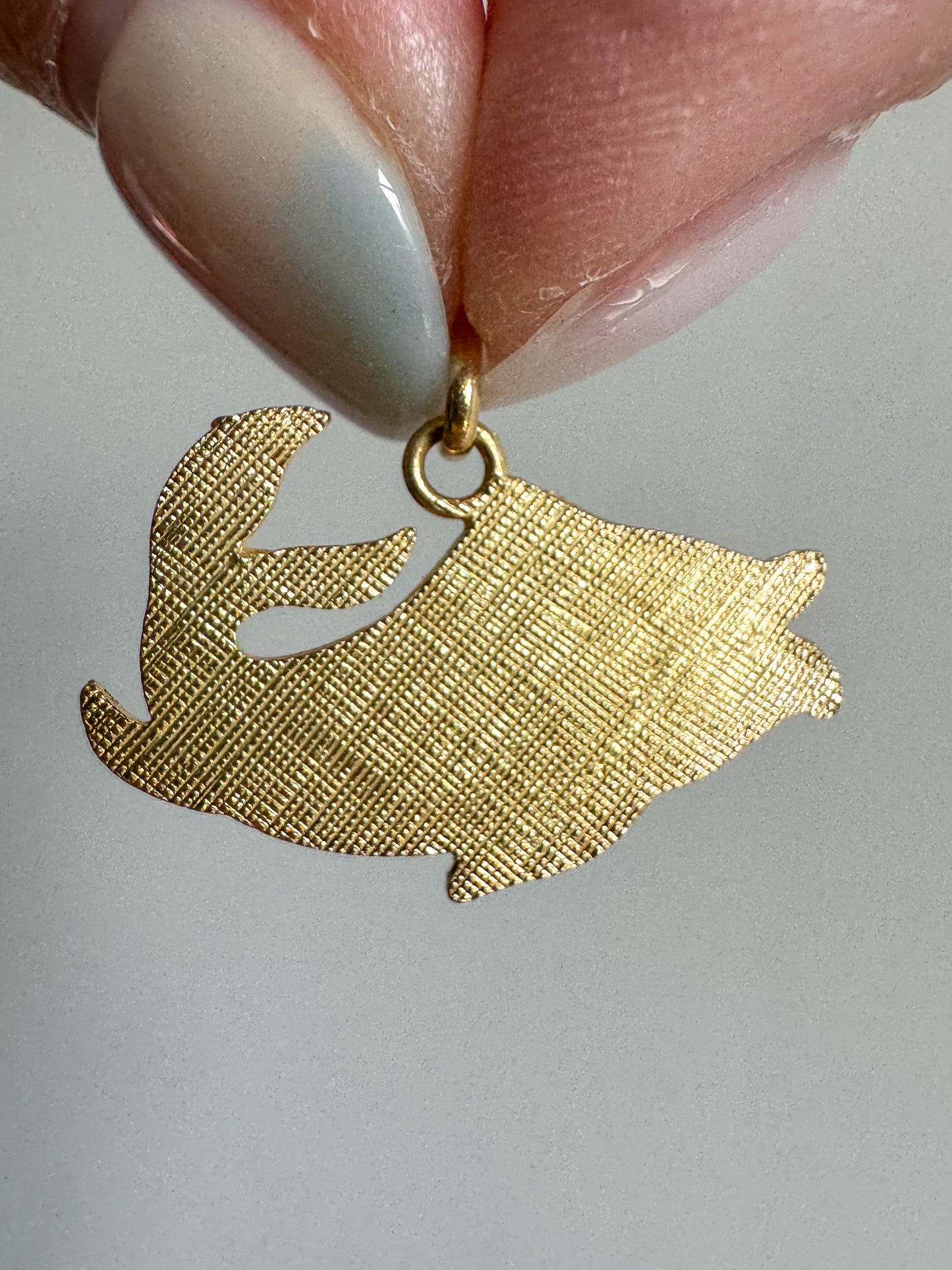 Vintage 18K Gold and Enamel Koi Fish Charm
