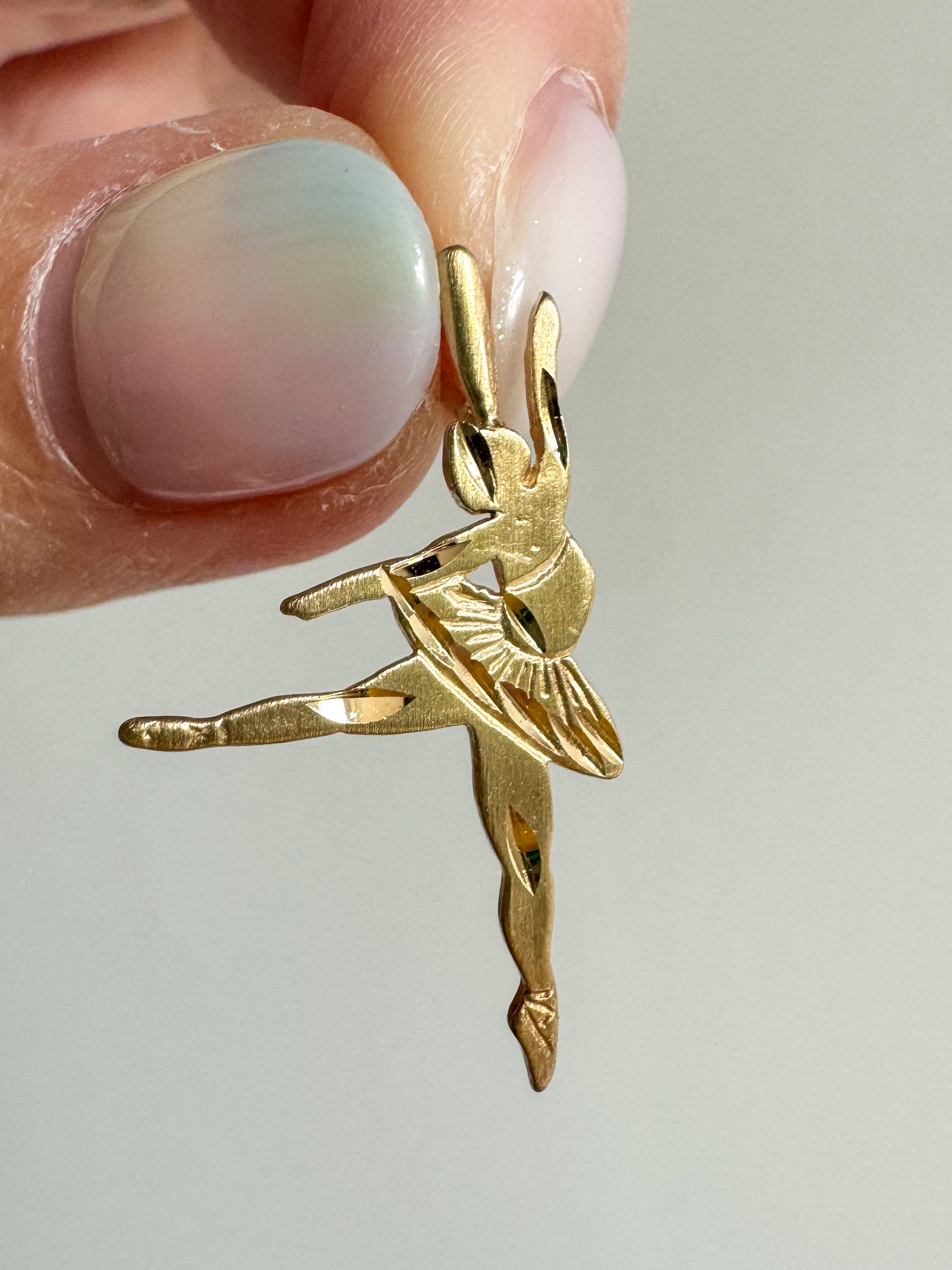 Vintage 14K Gold Ballerina Charm