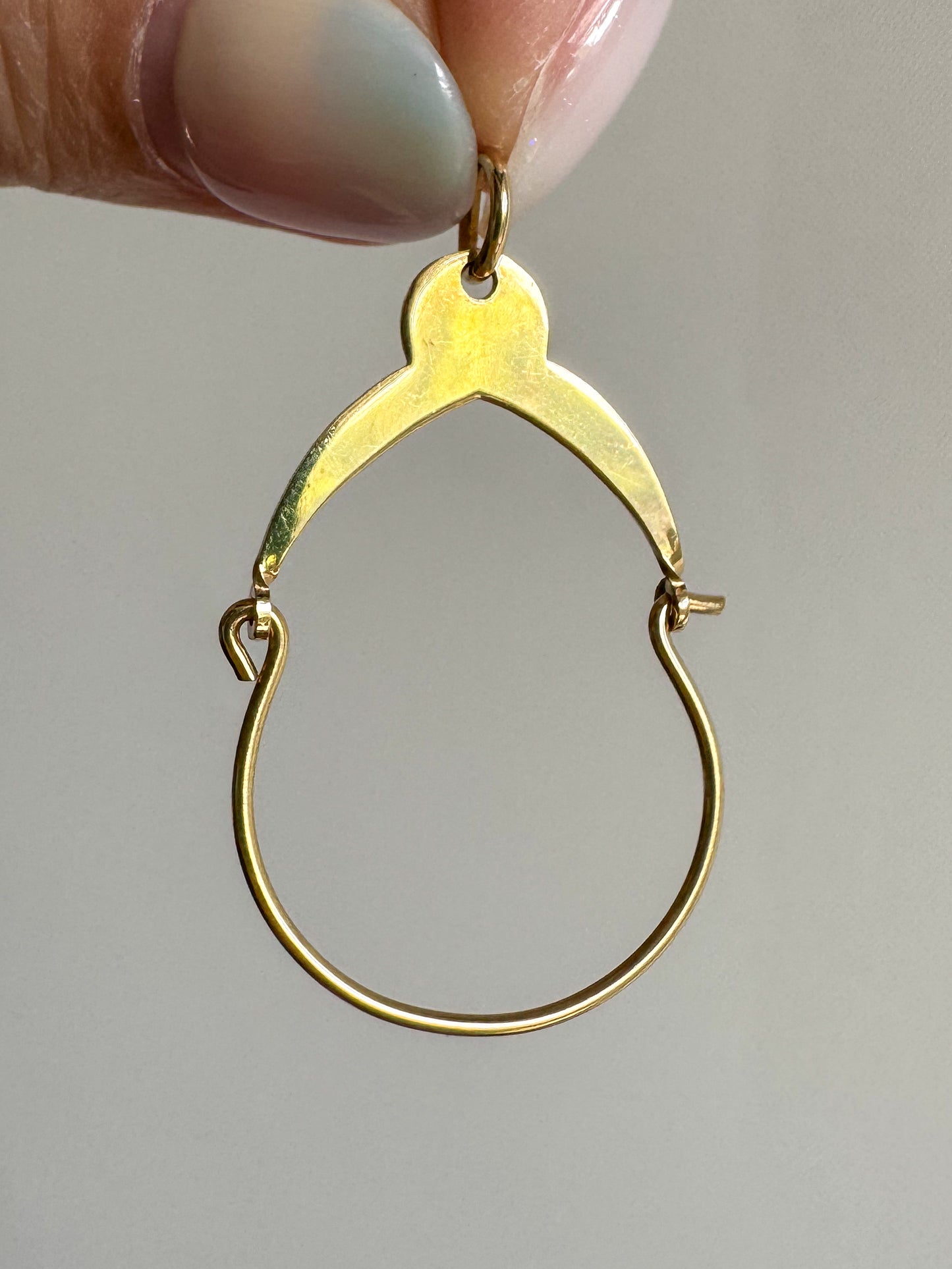 14K Gold Charm Holder