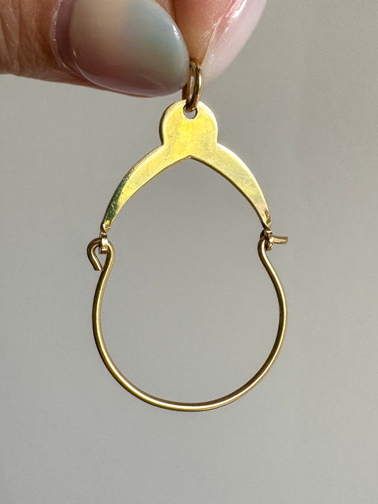 14K Gold Charm Holder