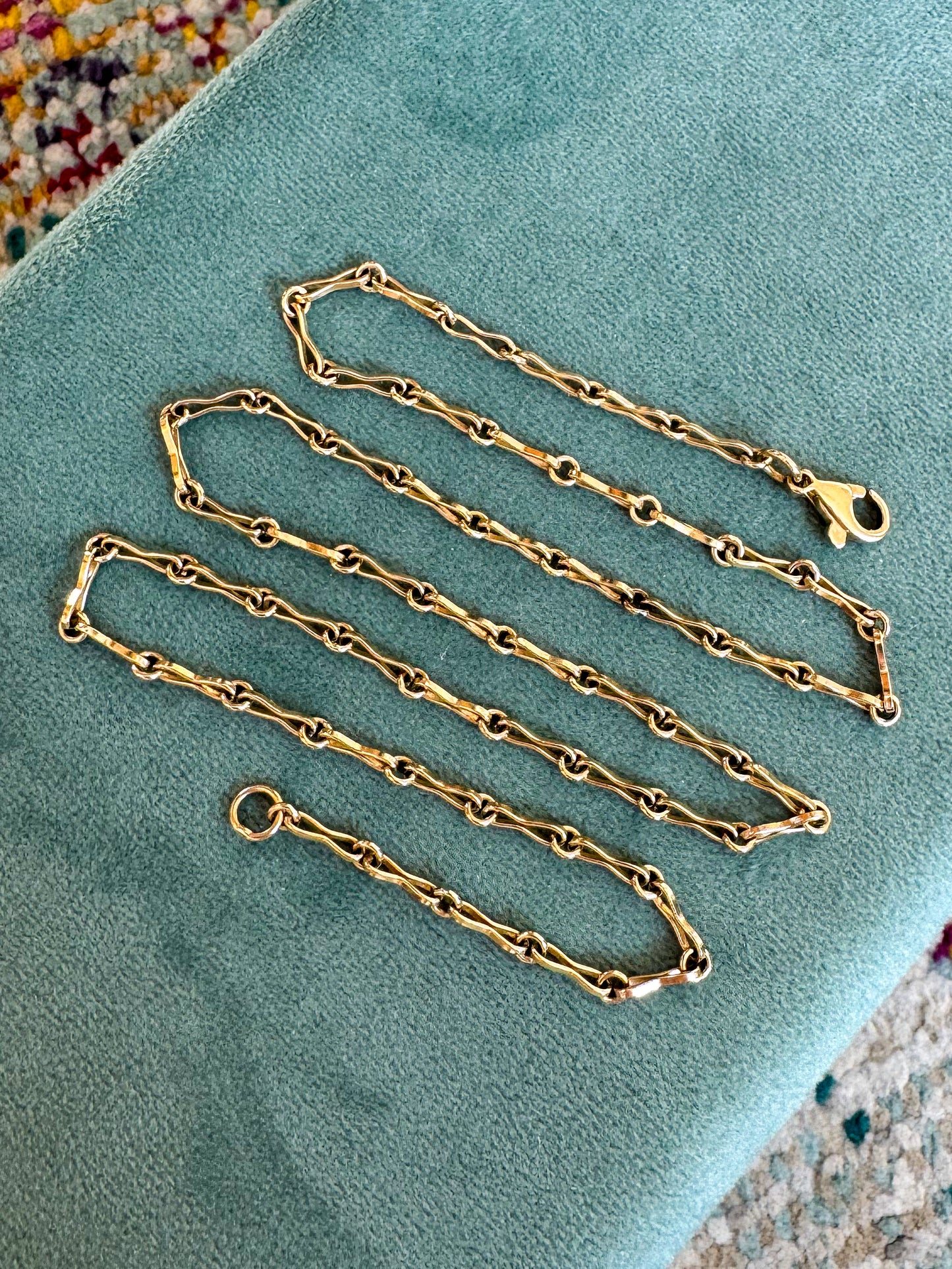 Vintage 14K Fancy Link Chain Necklace