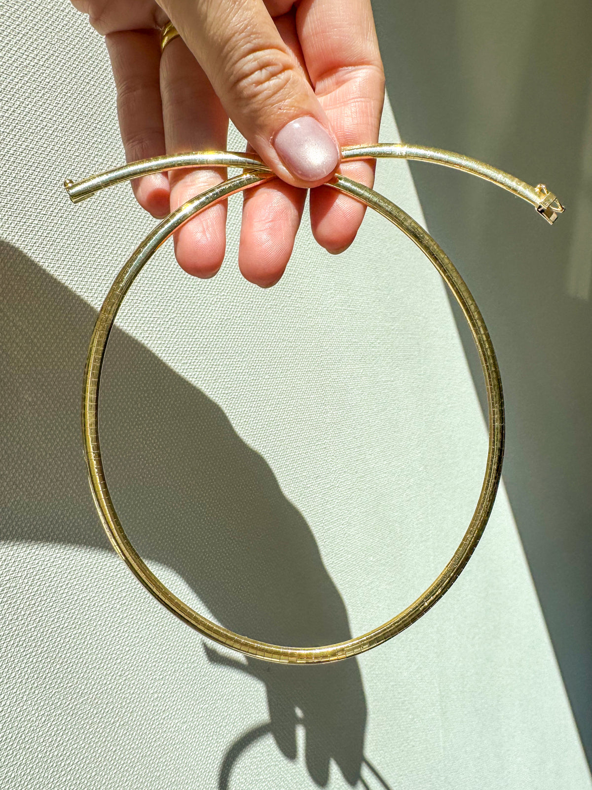 Vintage 14K Gold Omega Collar Necklace