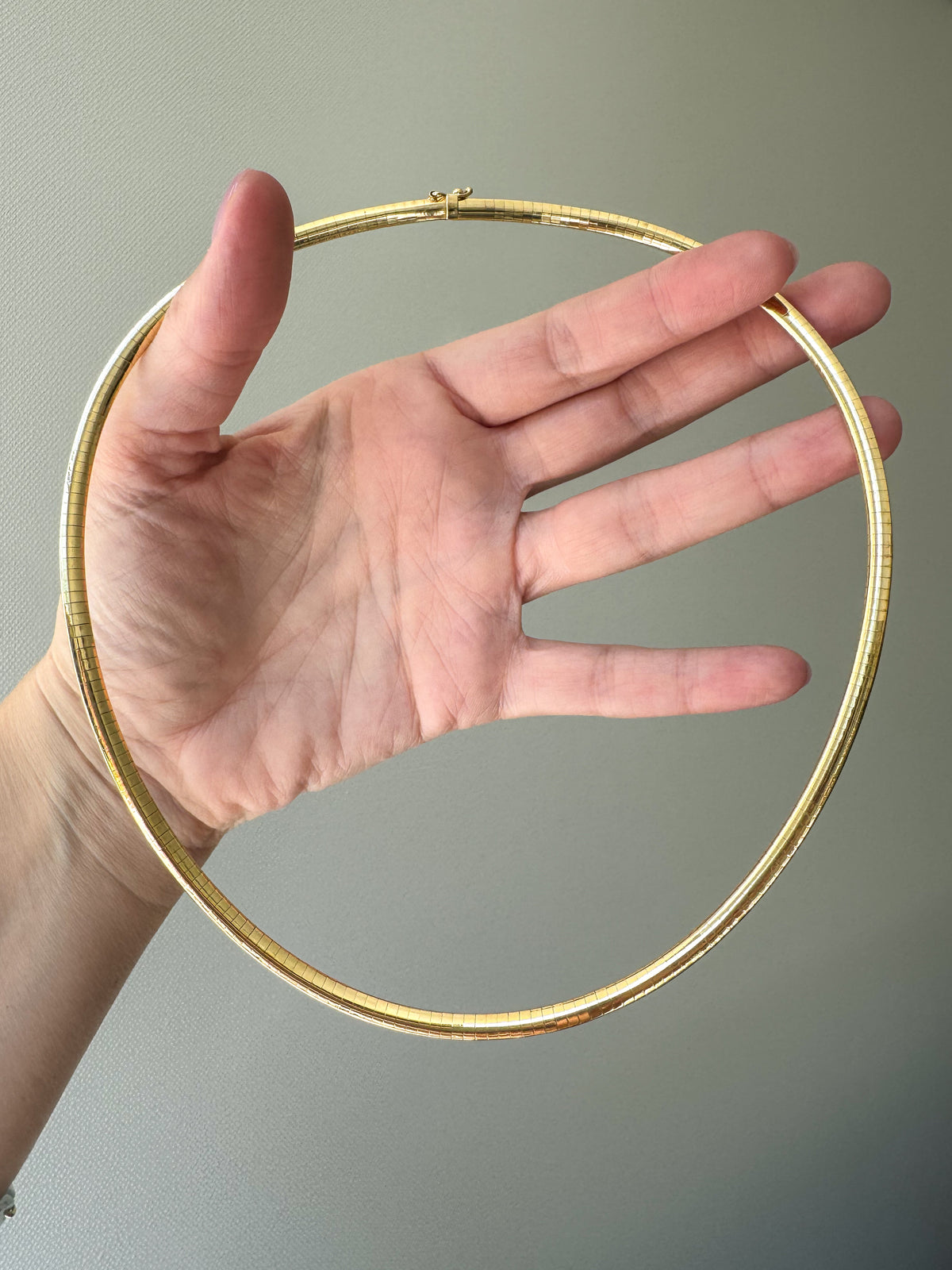 Vintage 14K Gold Omega Collar Necklace