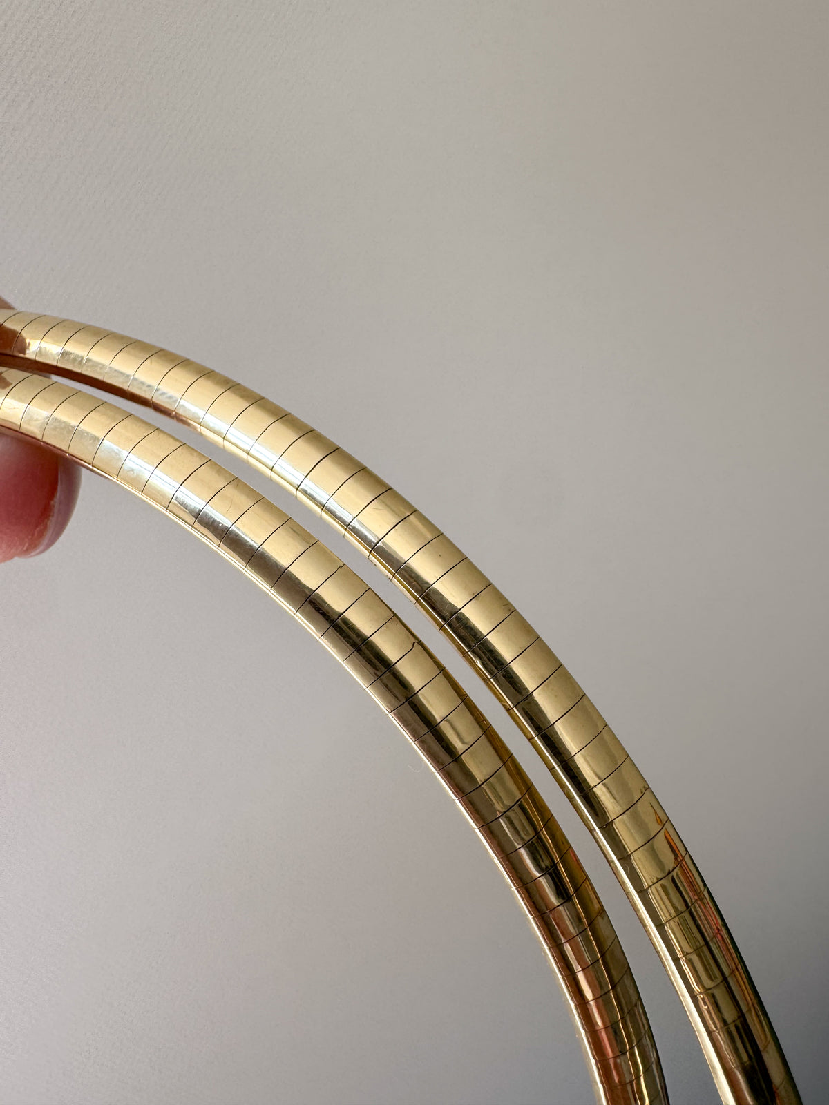Vintage 14K Gold Omega Collar Necklace