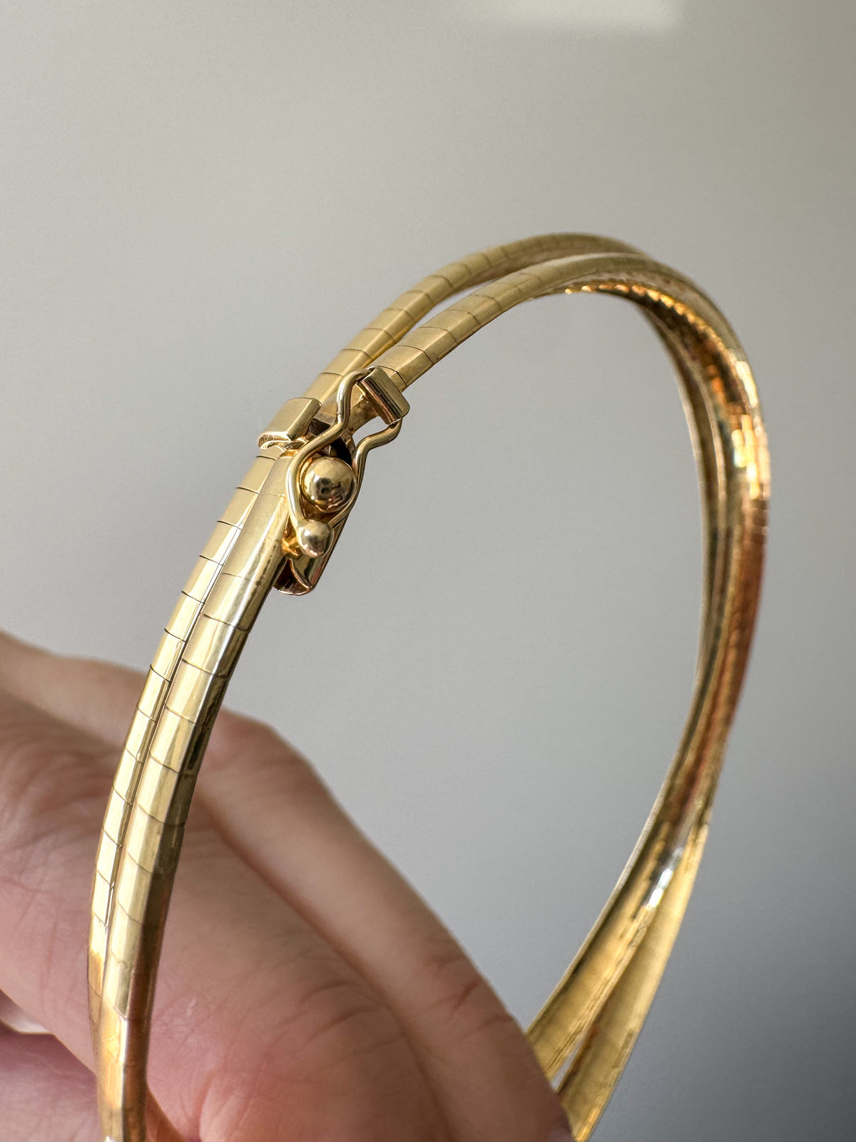 Vintage 14K Gold Omega Collar Necklace
