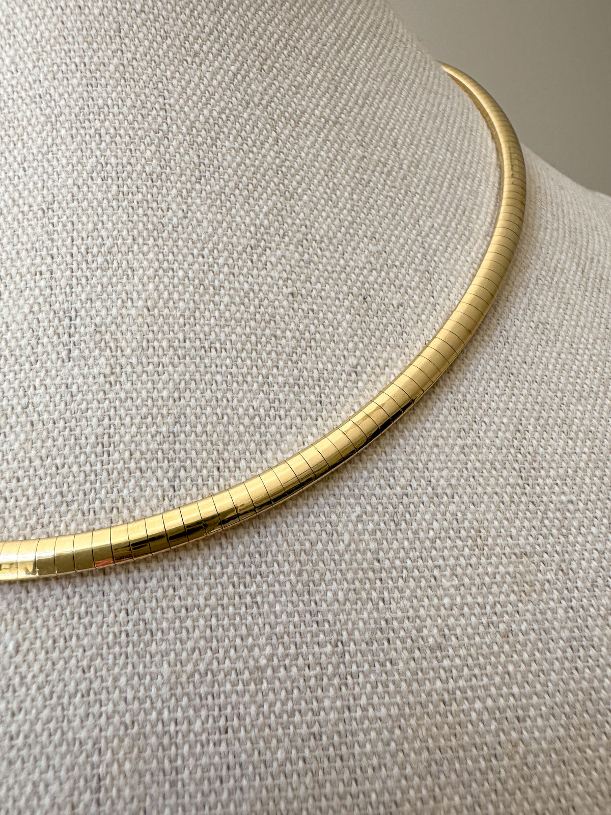 Vintage 14K Gold Omega Collar Necklace