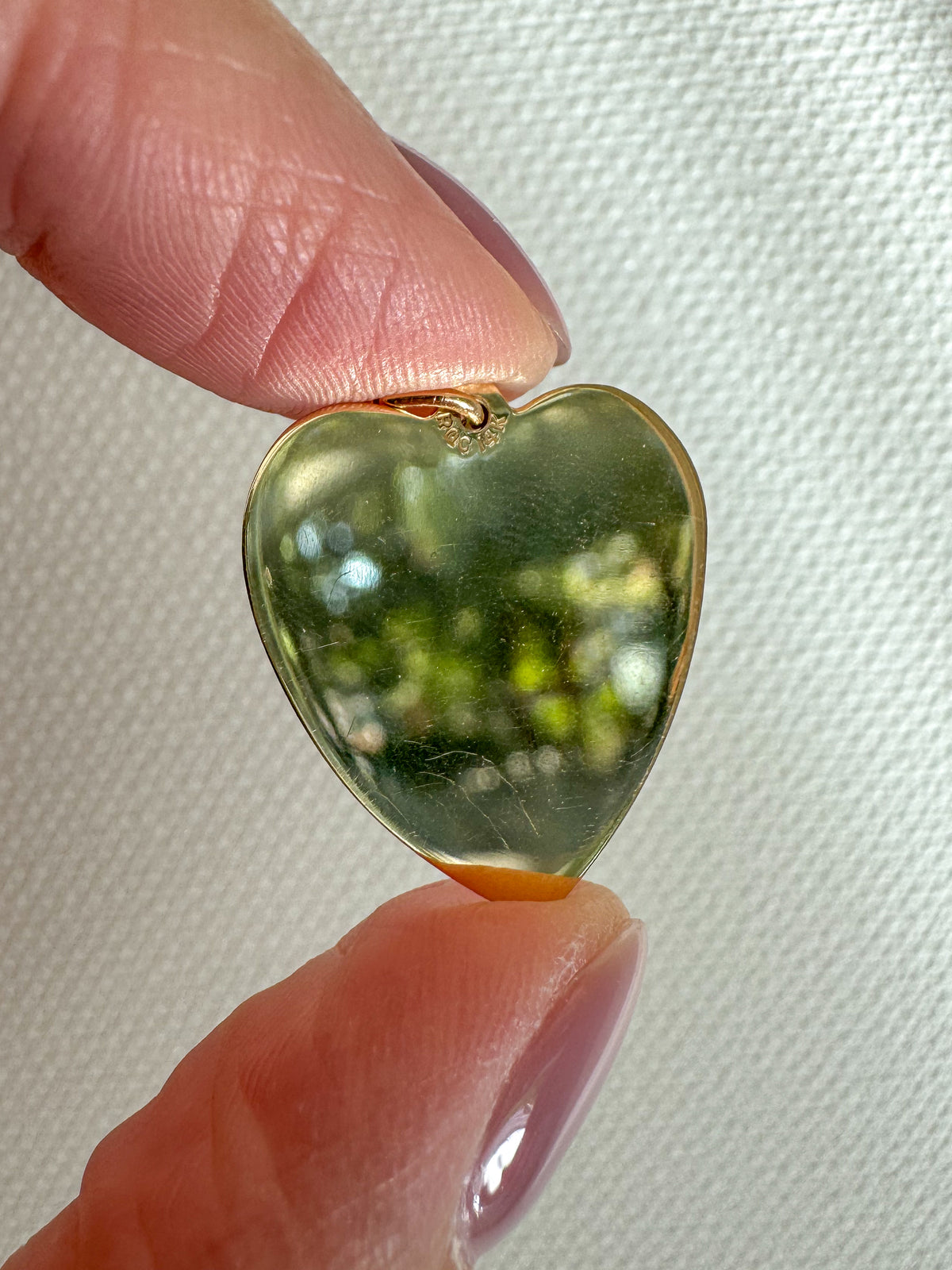 Vintage 14K Gold Heart Tag Pendant