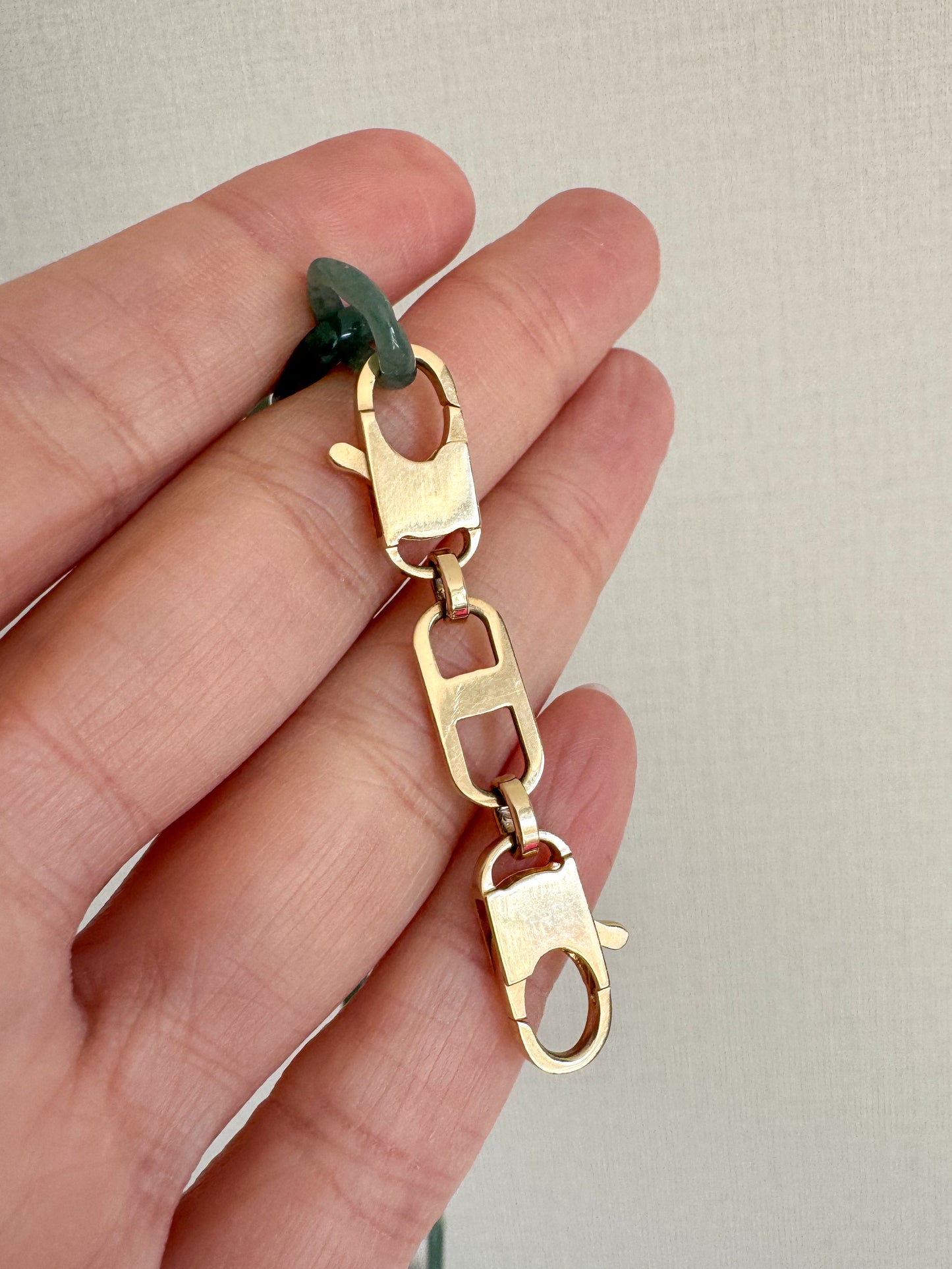 Jade and 14K Link Bracelet