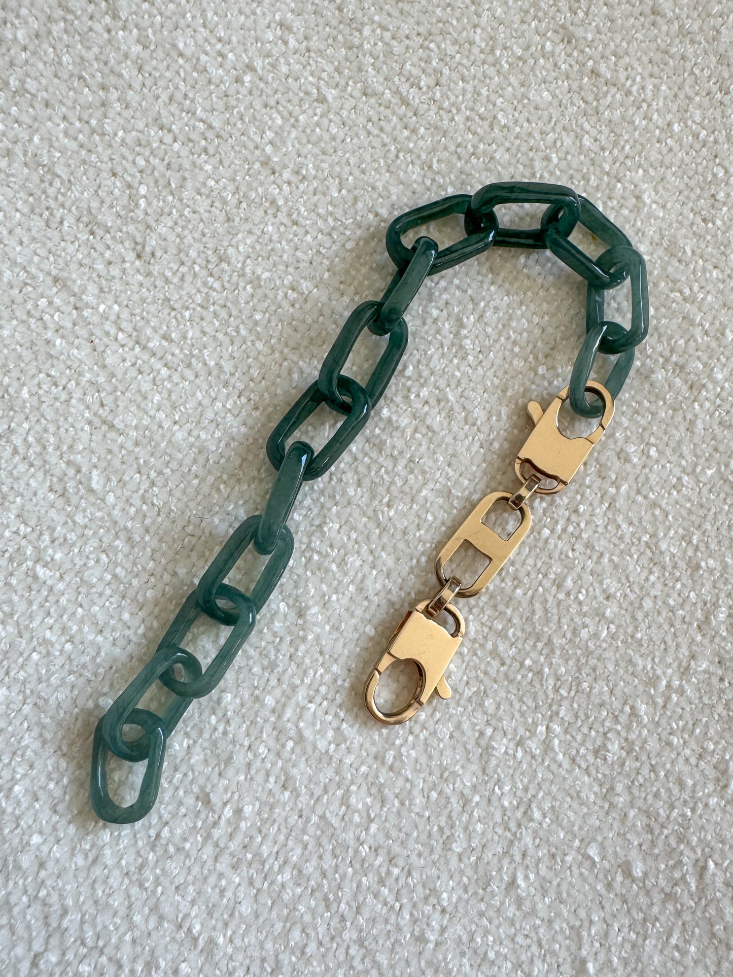 Jade and 14K Link Bracelet