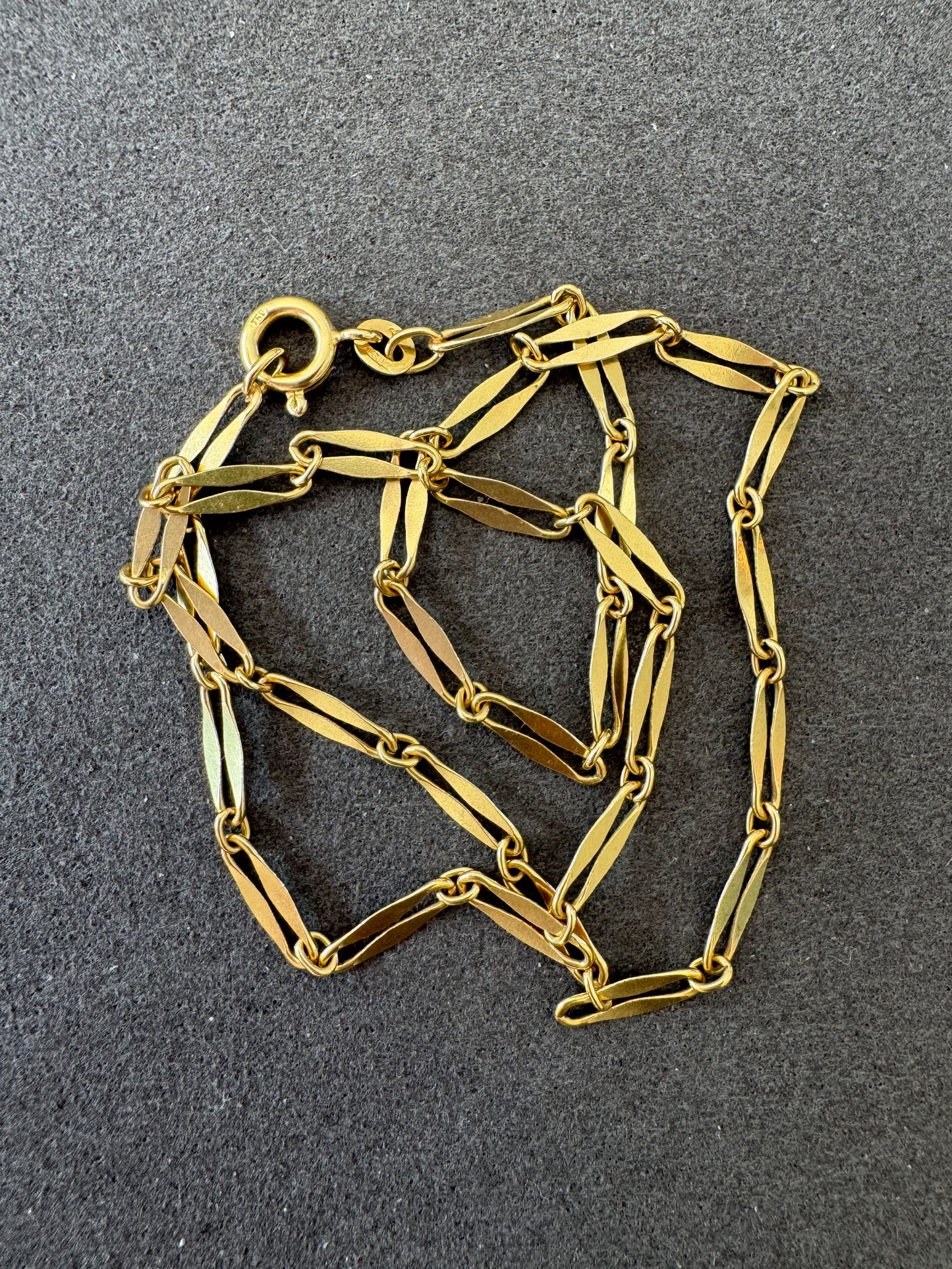 Vintage 18K Fancy Link Necklace