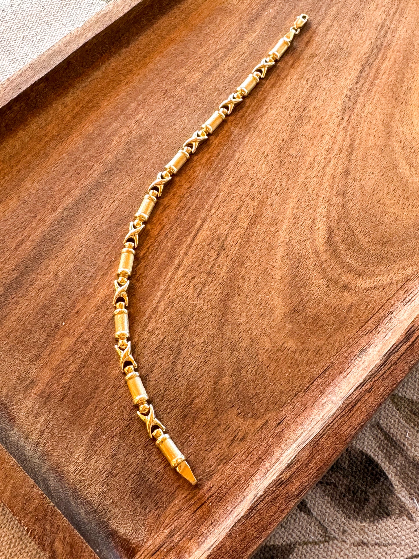 Vintage 14K Italian XO Bracelet