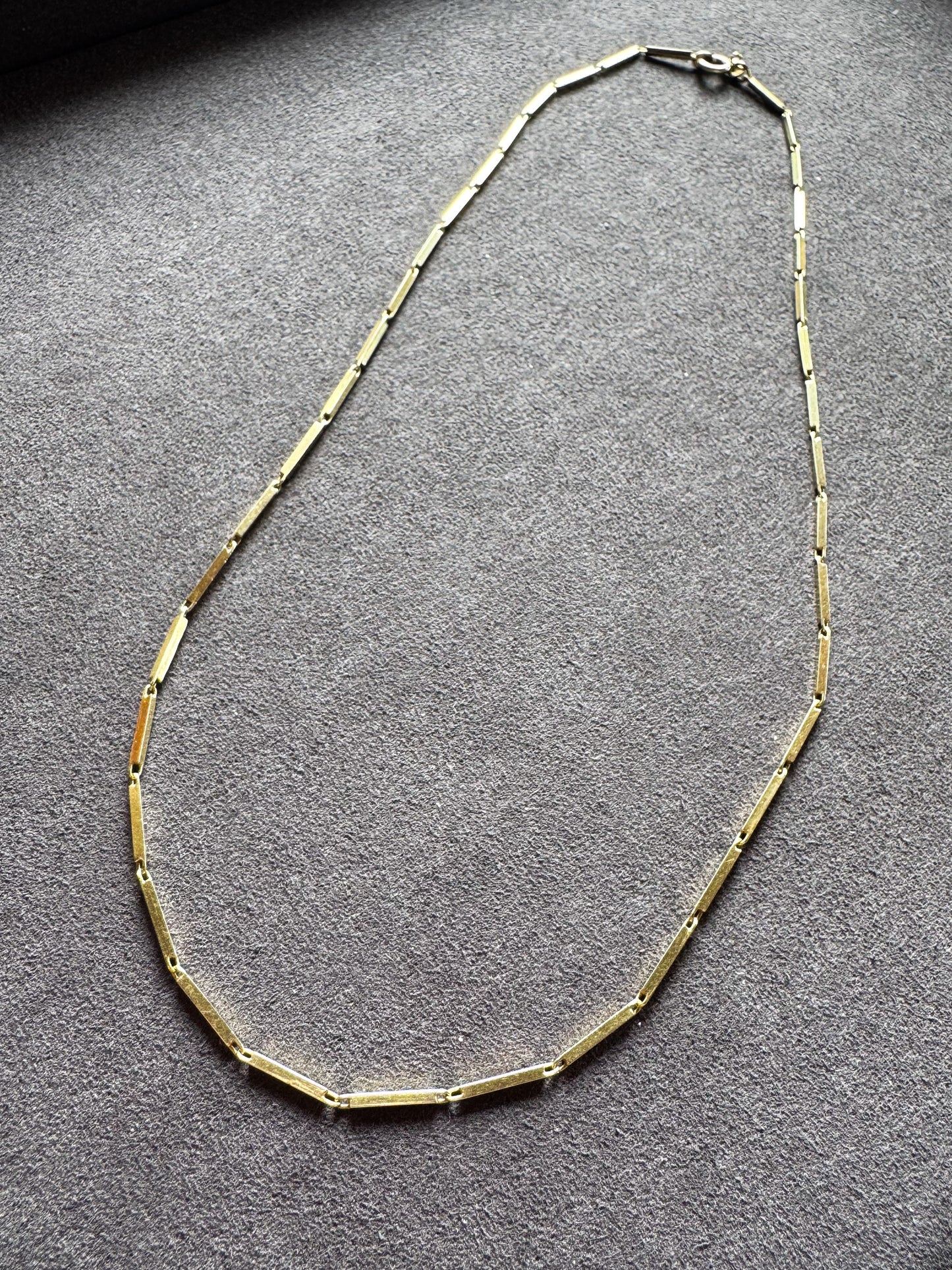 Solid 14K UnoAErre Bar Chain Necklace