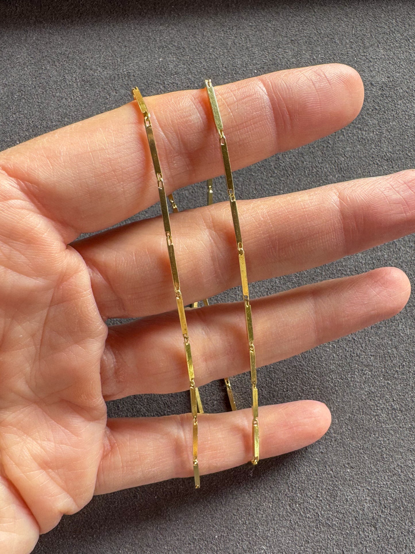 Solid 14K UnoAErre Bar Chain Necklace