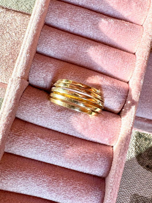 Vintage 14K Multiband Ring