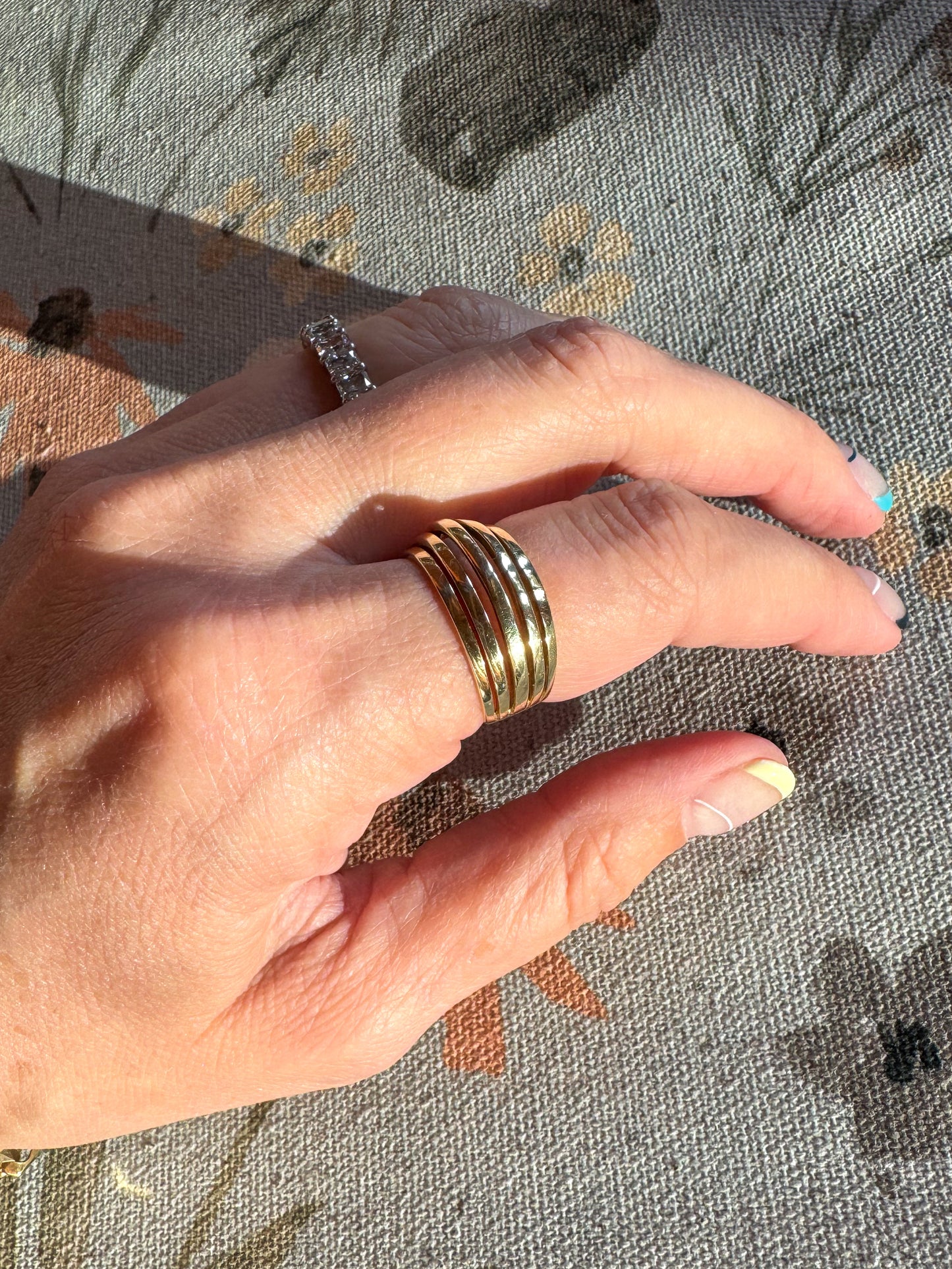 Vintage 14K Multiband Ring
