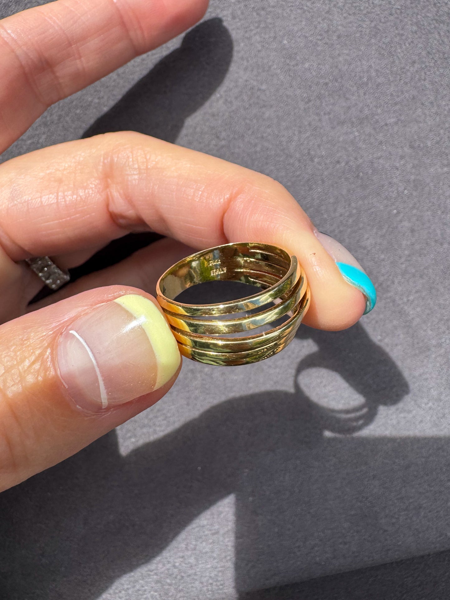 Vintage 14K Multiband Ring