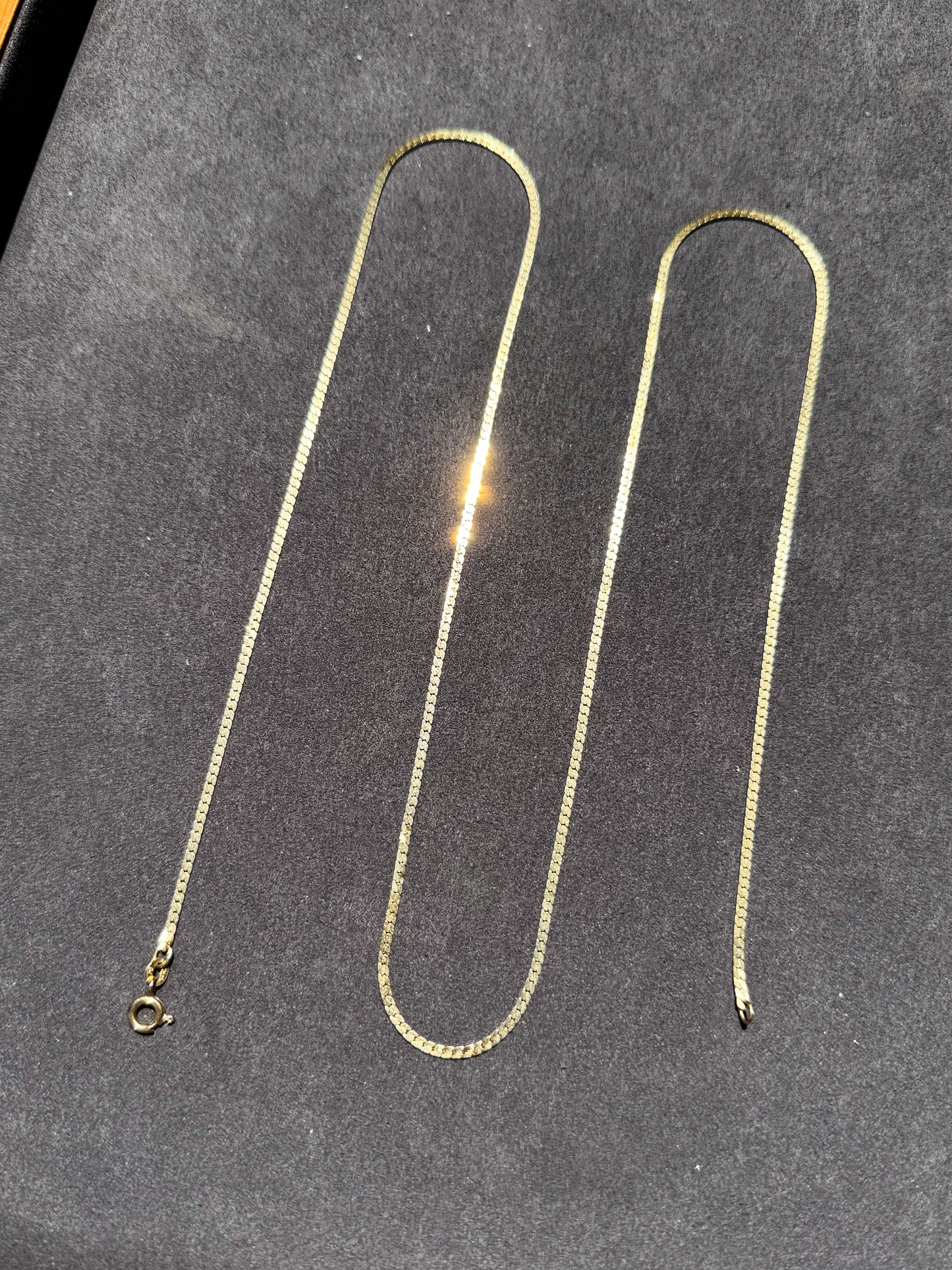 14K 30 Inch High Polish Flat Link Chain Necklace