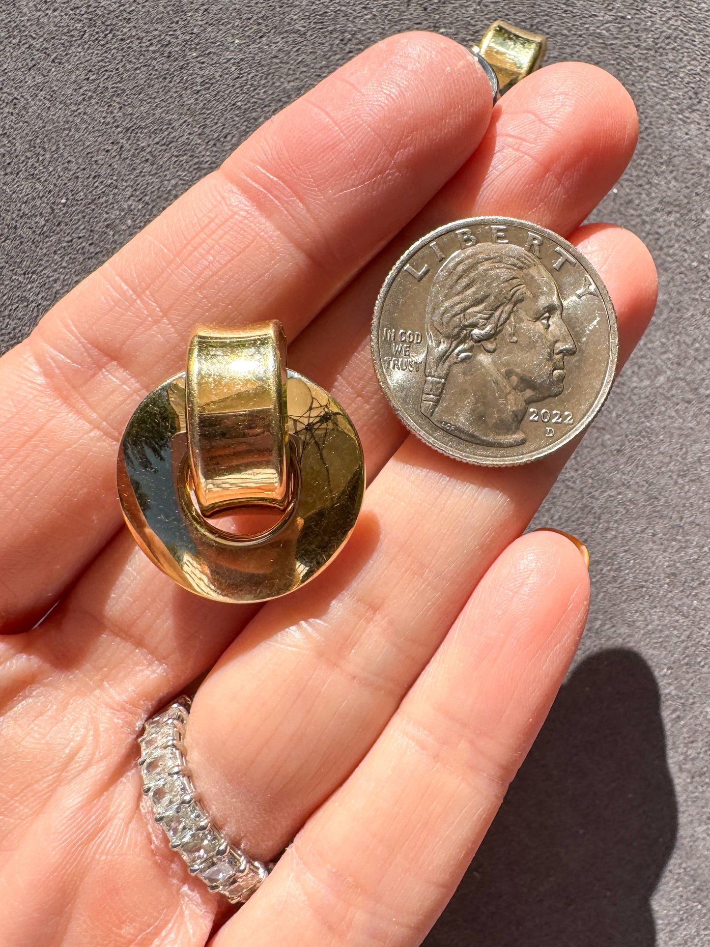 14K Retro 80s Door Knocker Earrings