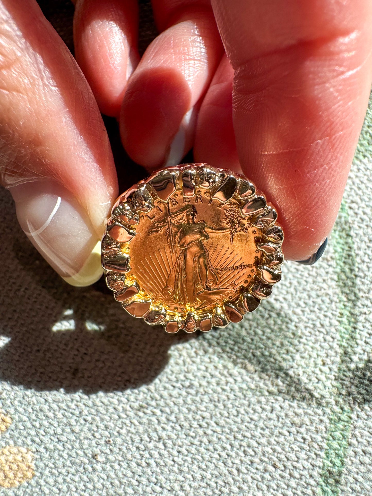 1987 Gold American Eagle Coin Ring