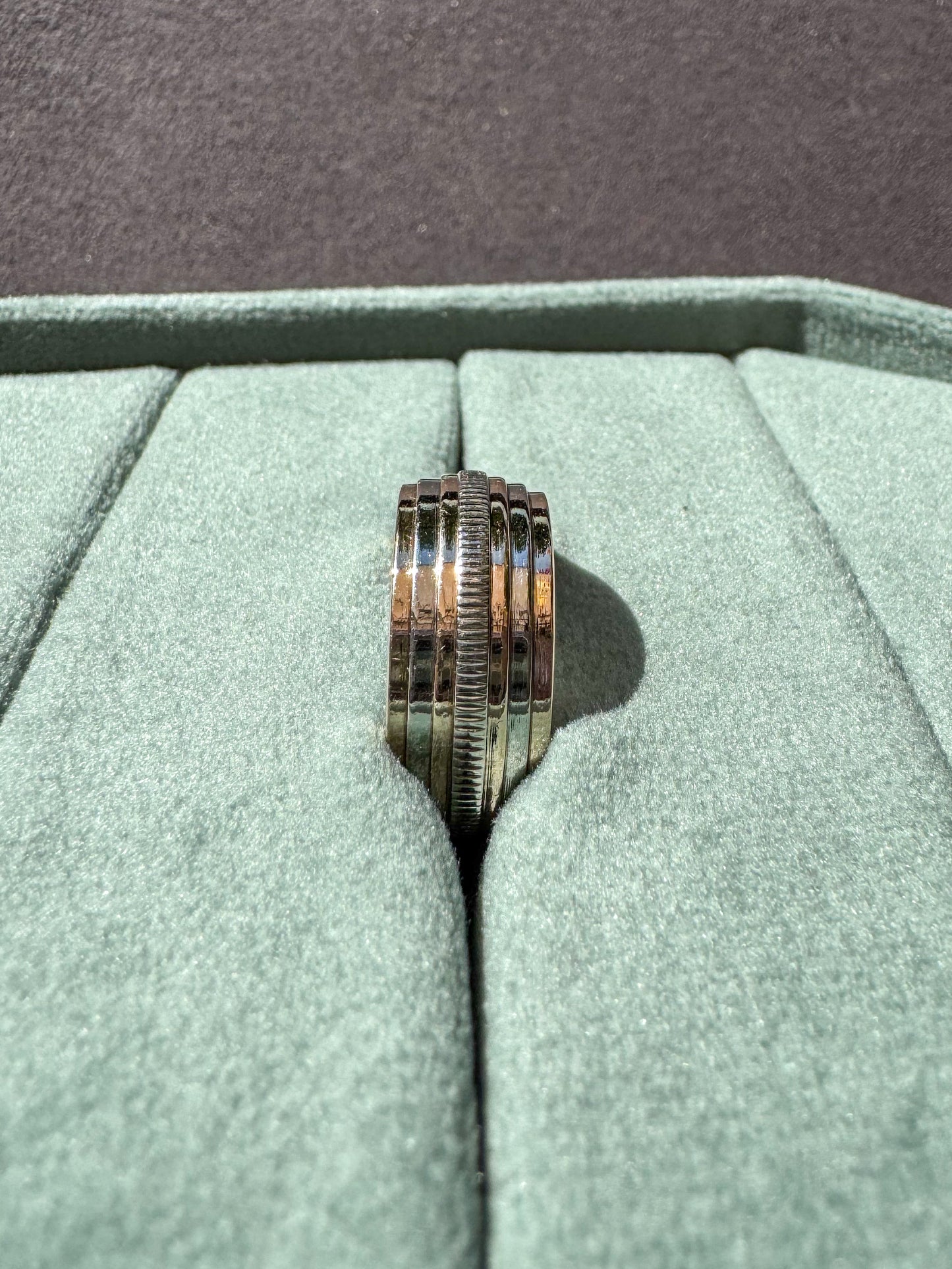 14K Two Tone White and Rose Gold Multiband Ring