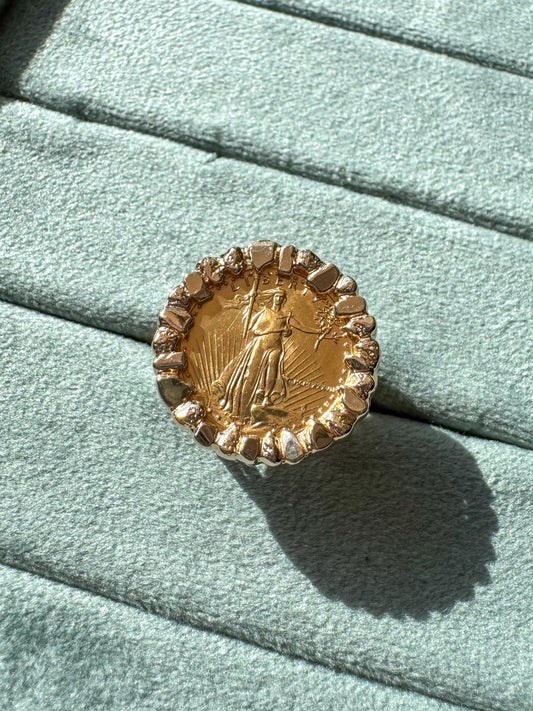 1987 Gold American Eagle Coin Ring