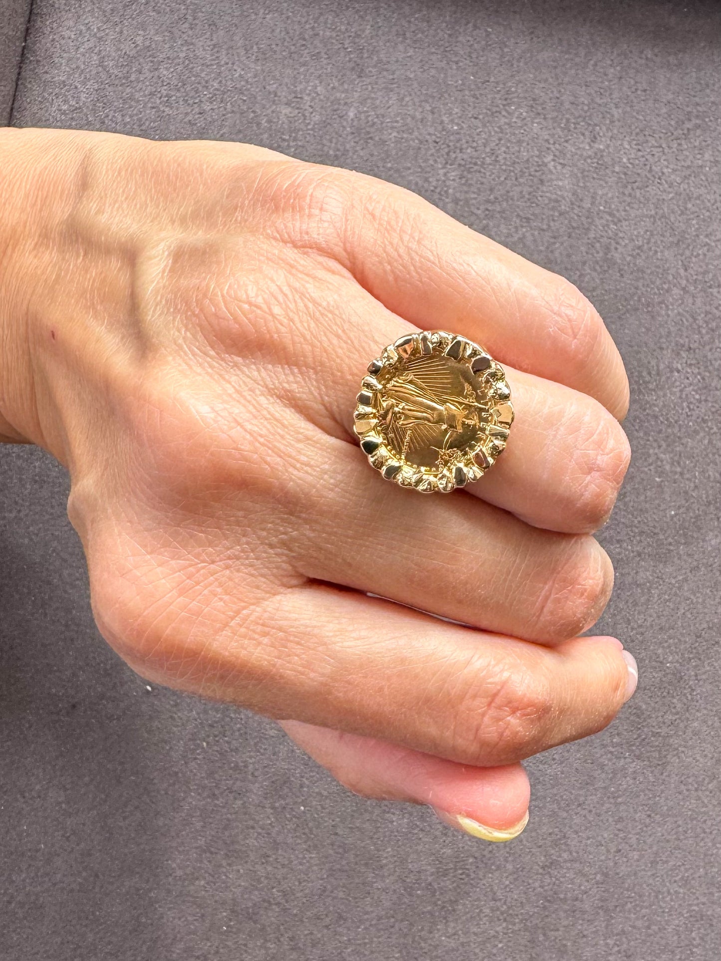 1987 Gold American Eagle Coin Ring