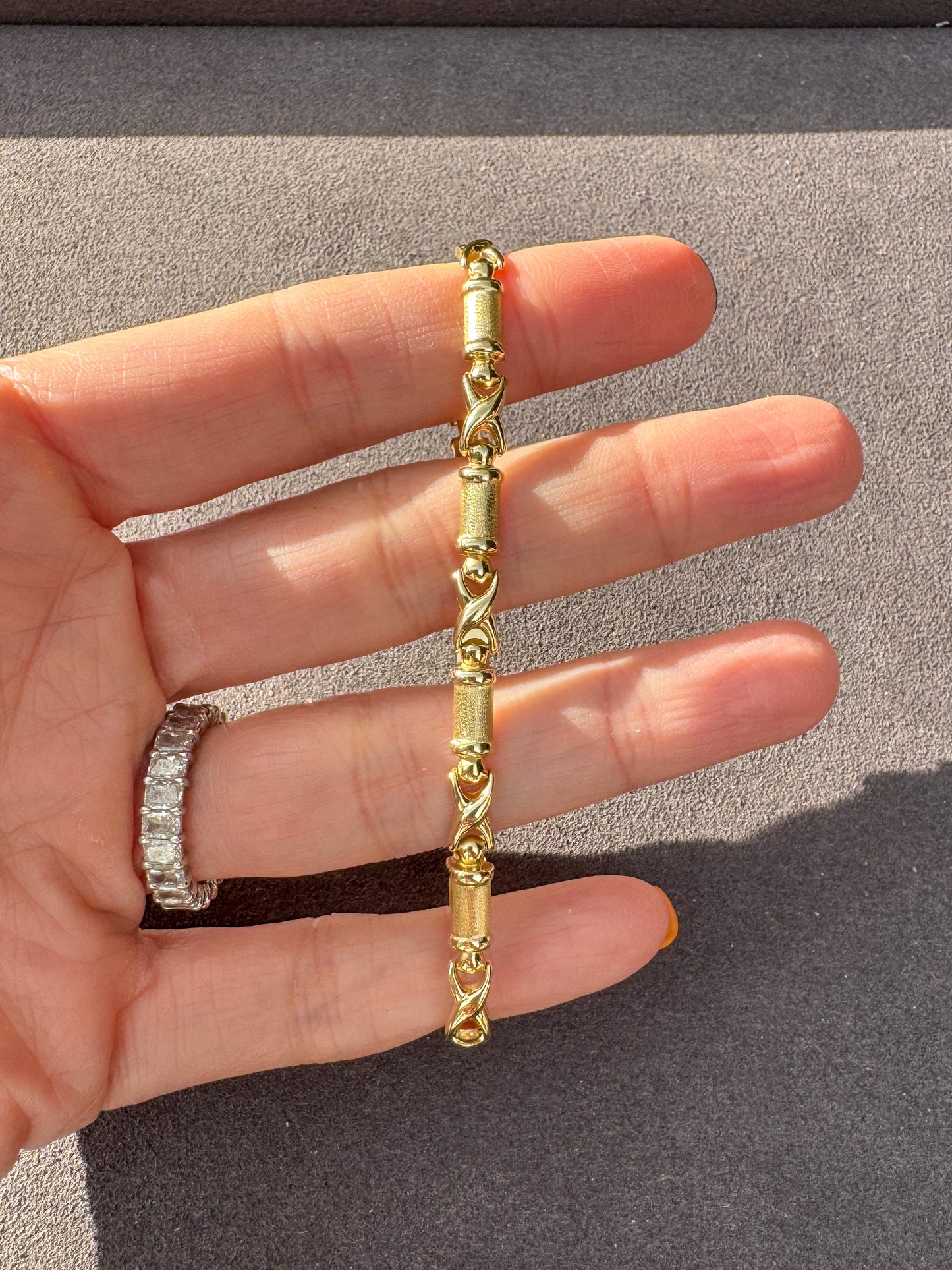Vintage 14K Italian XO Bracelet